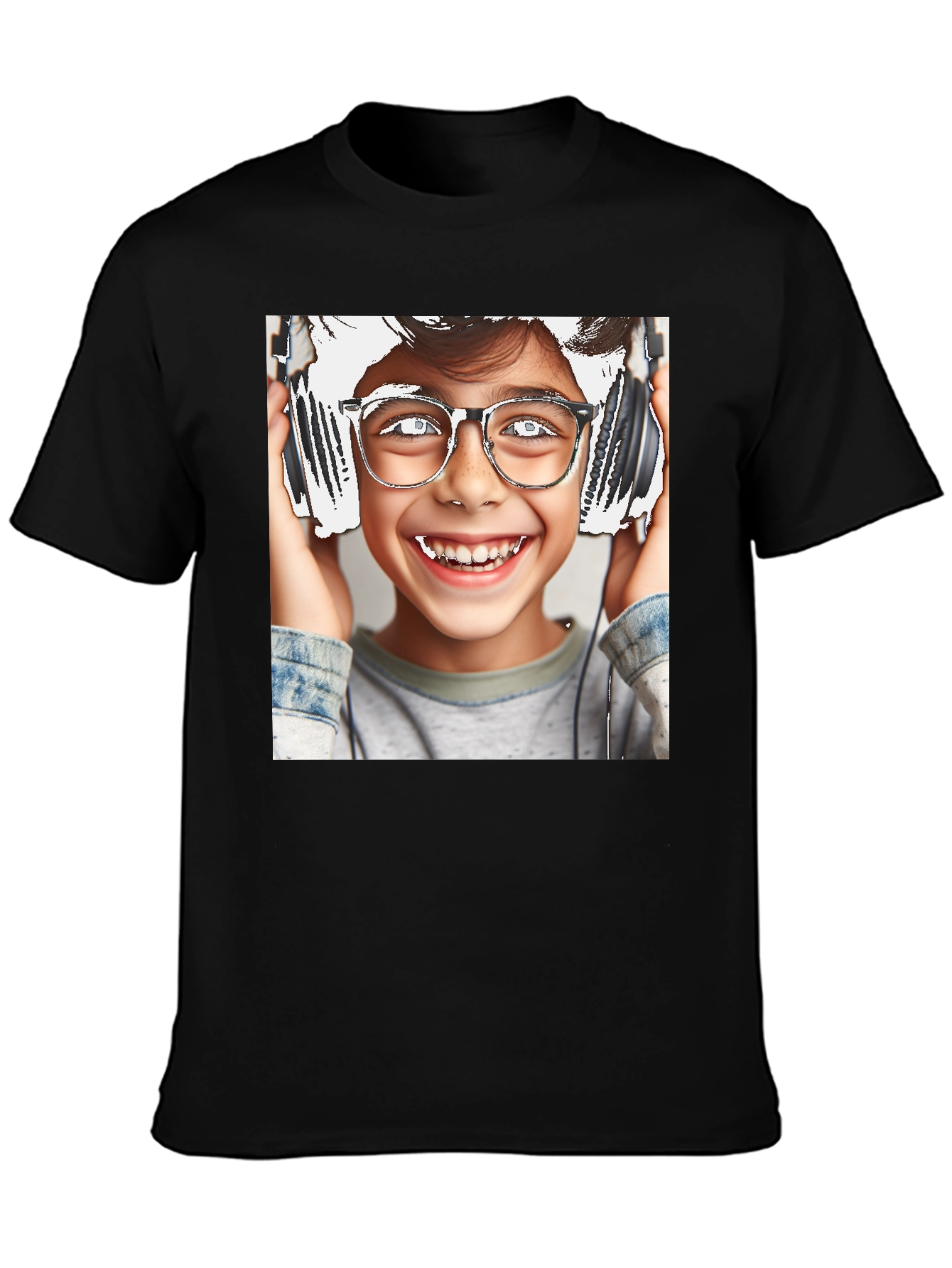 Cool Kid Graphic Tee - Black Cotton Comfort