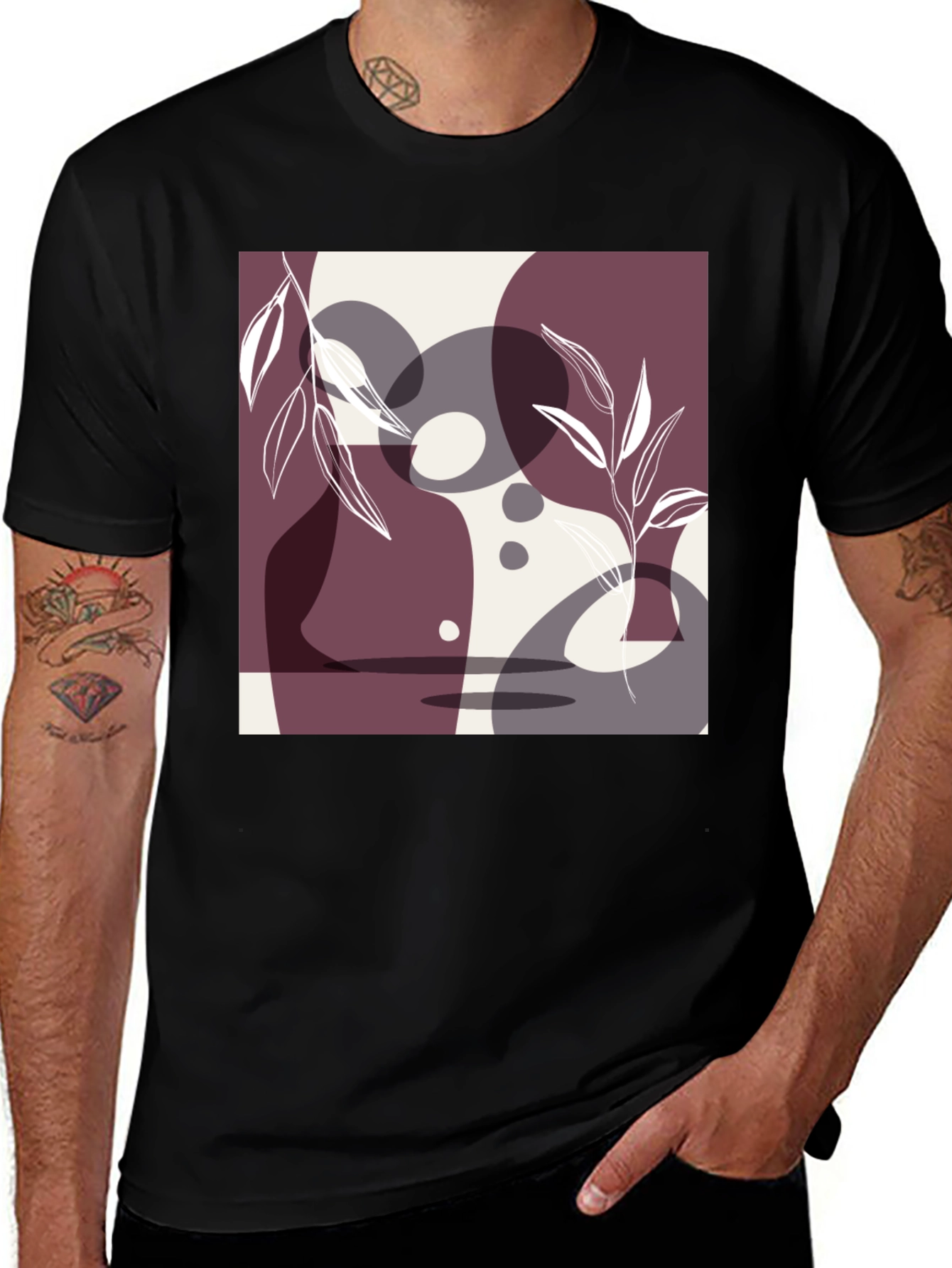 Abstract Art Black T-Shirt