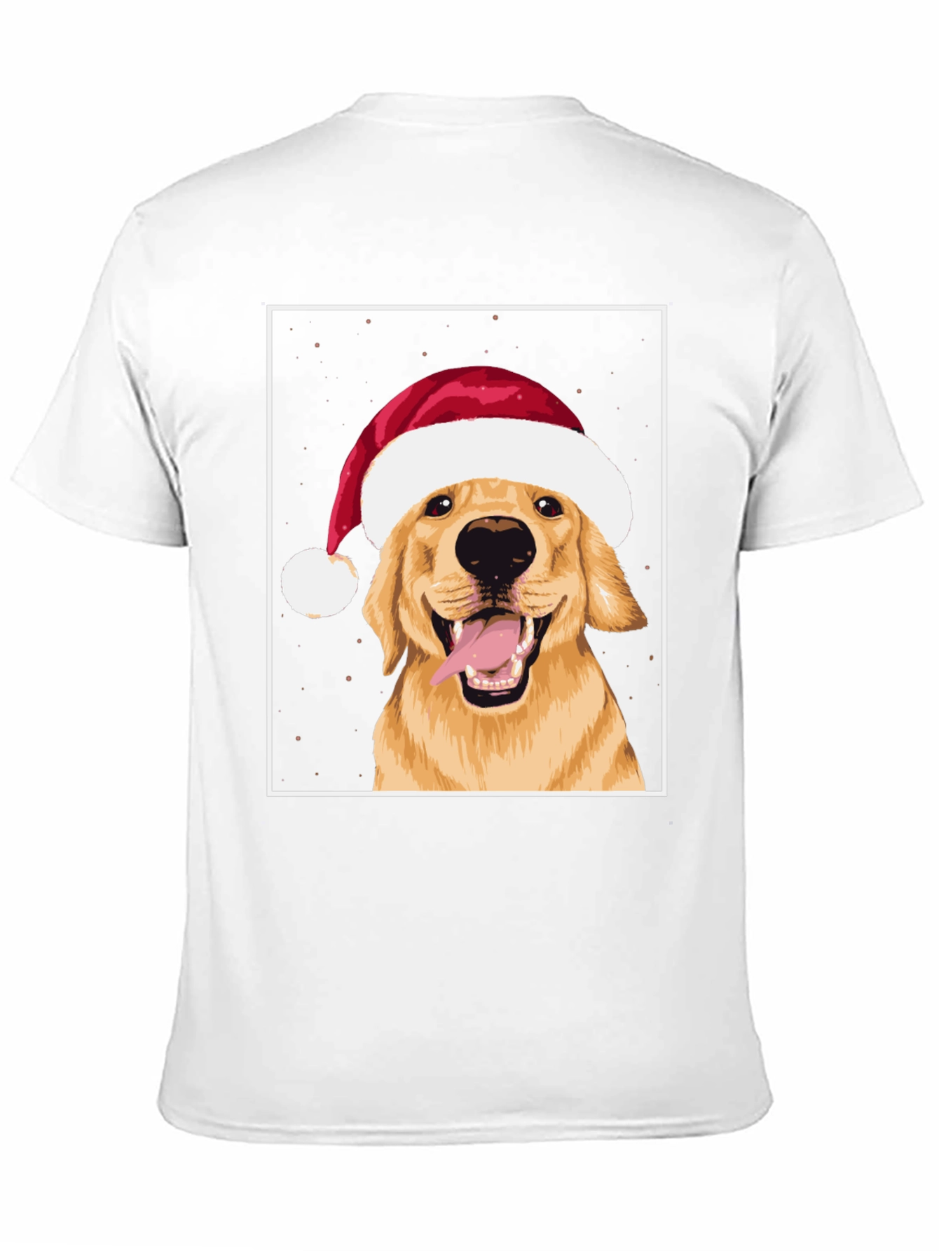 Dog with Santa Hat Graphic Tee
