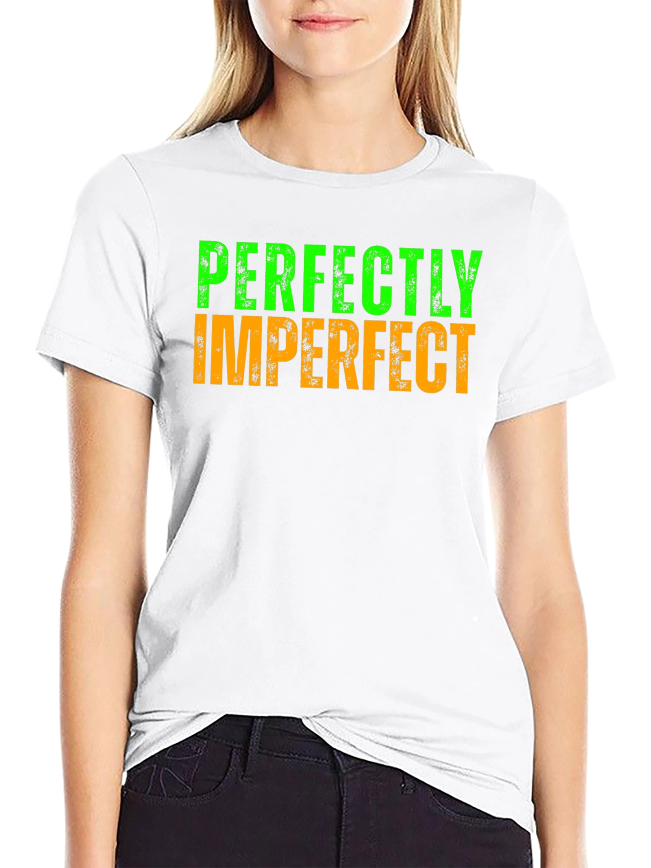 Perfectly Imperfect Graphic Tee - Black