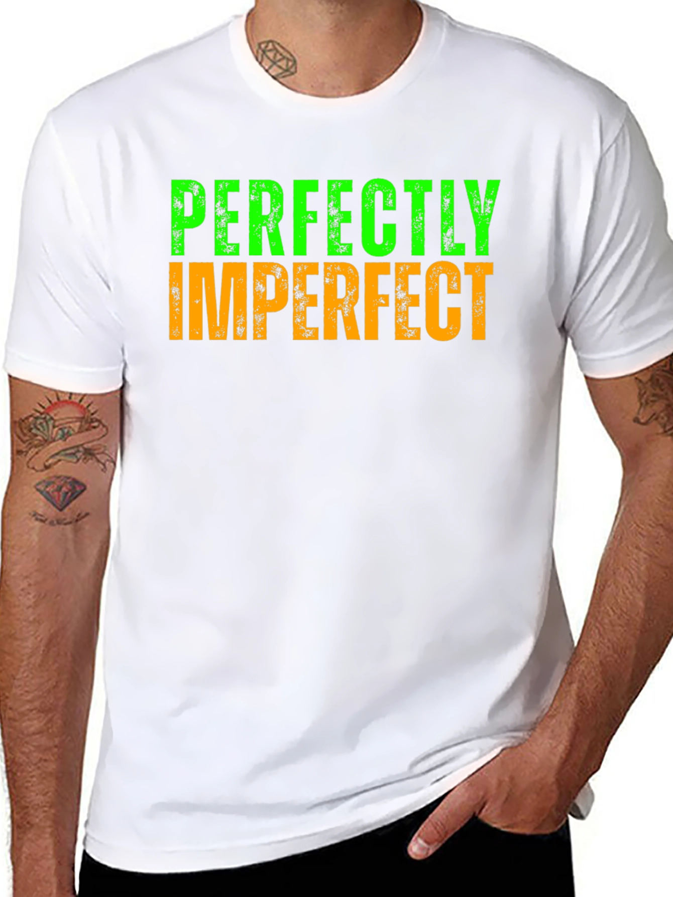 Perfectly Imperfect Graphic Tee - Black