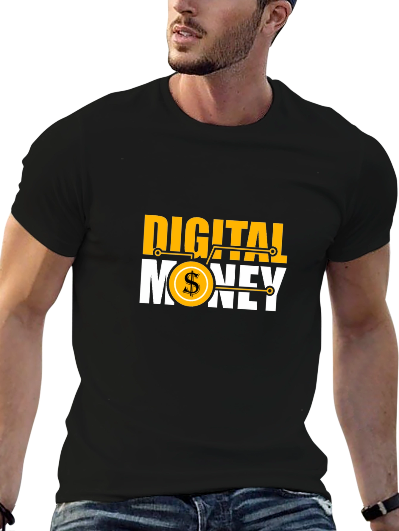 Digital Money Graphic Tee - Black