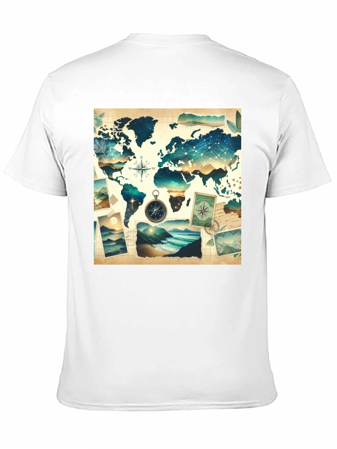World Map Graphic Tee - Travel Adventure