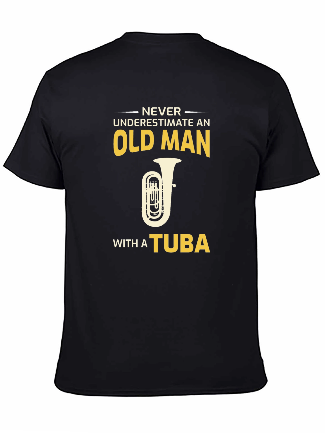 Old Man Tuba Player Graphic Tee