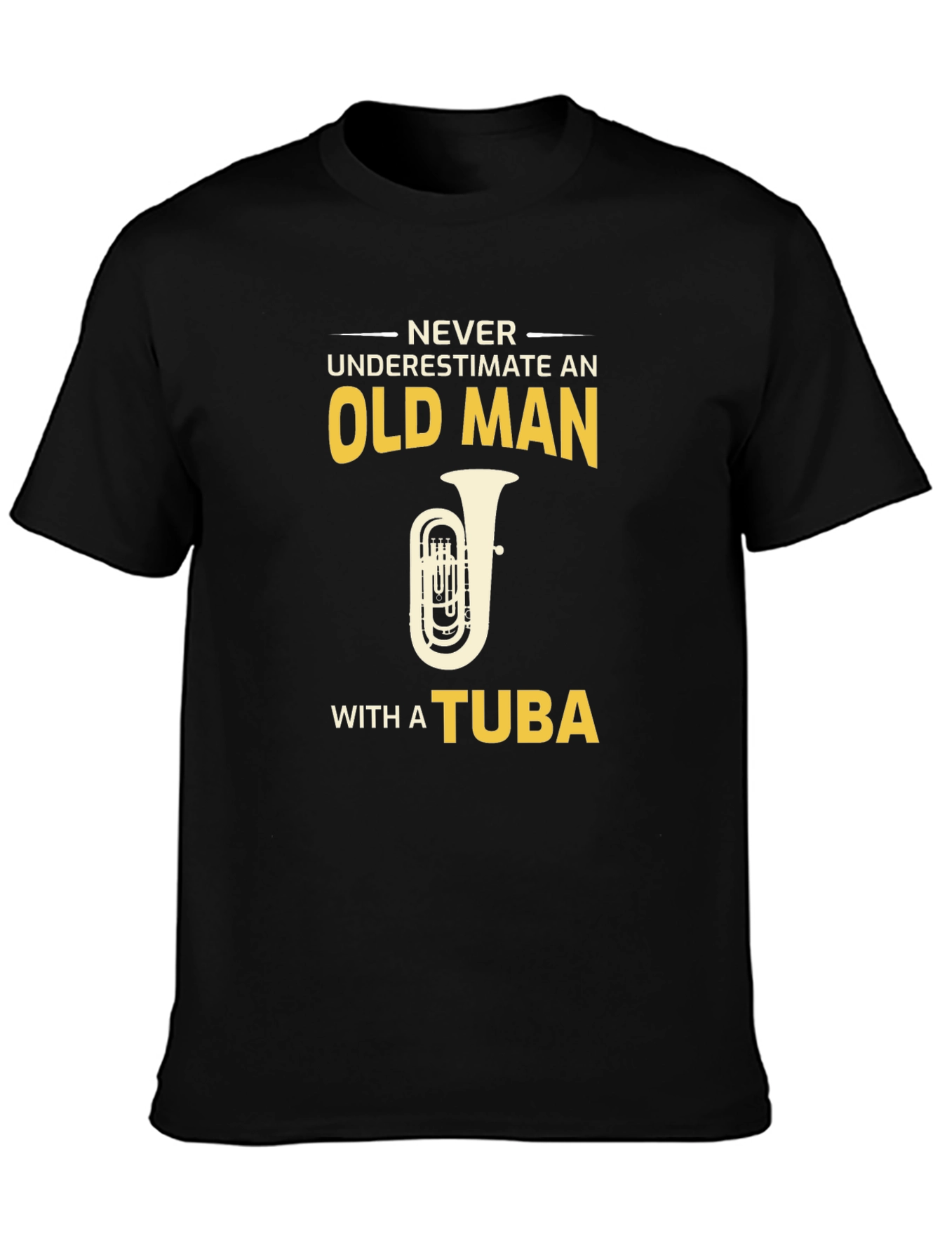 Old Man Tuba Player Graphic Tee