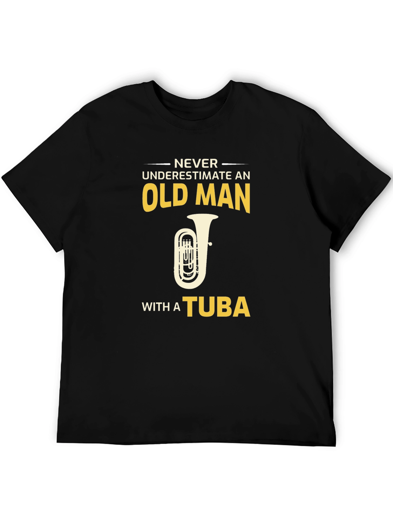 Old Man Tuba Player Graphic Tee