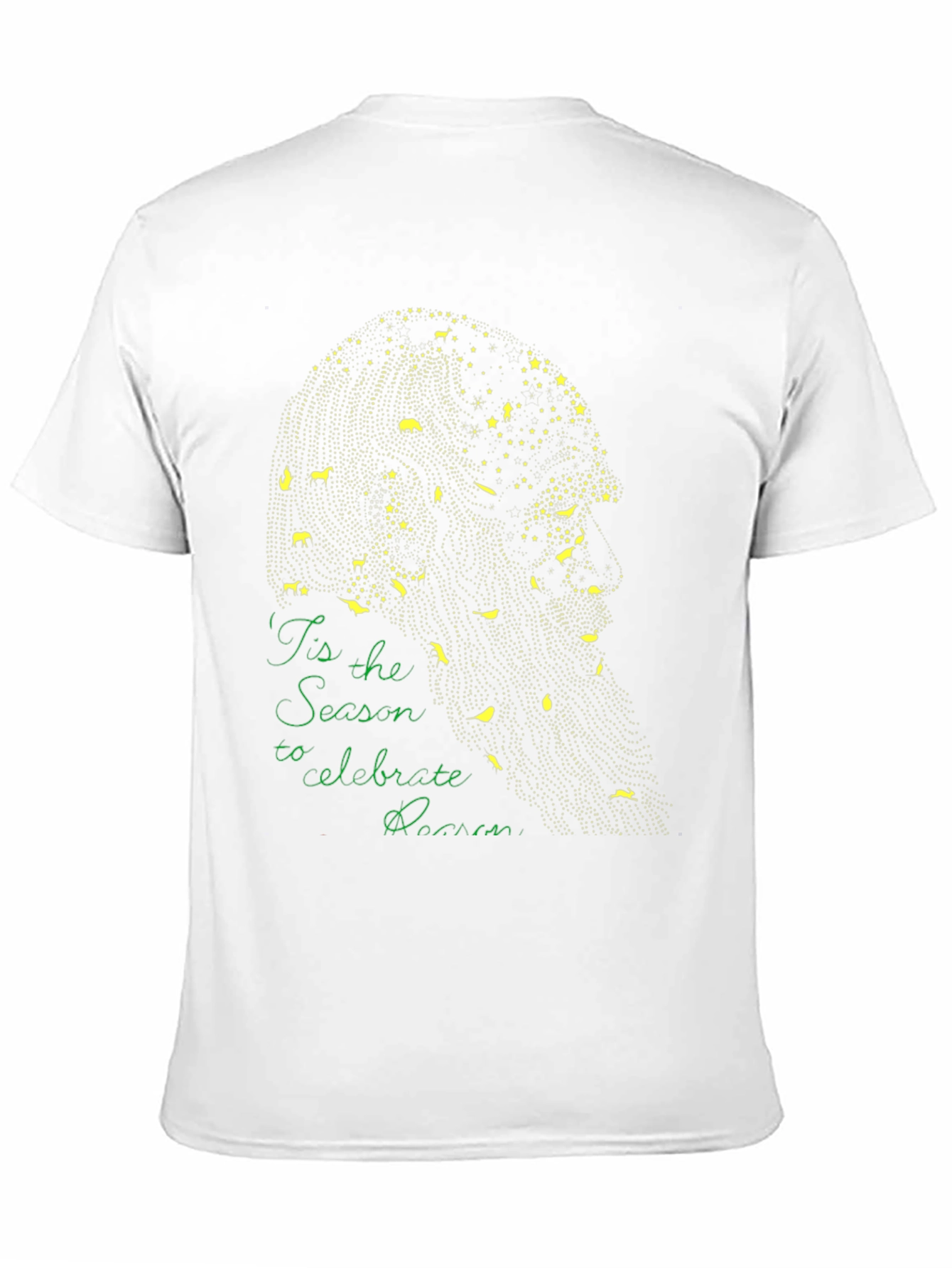 Festive Season Portrait T-Shirt - Black