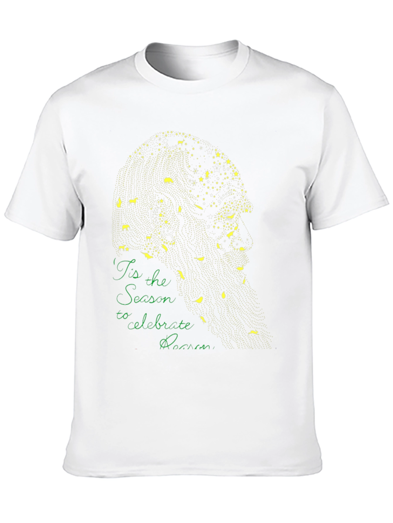 Festive Season Portrait T-Shirt - Black
