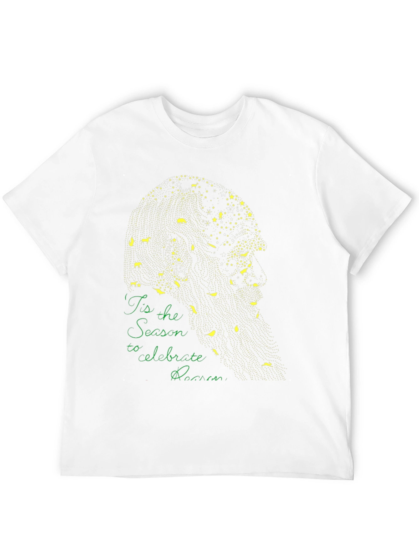 Festive Season Portrait T-Shirt - Black