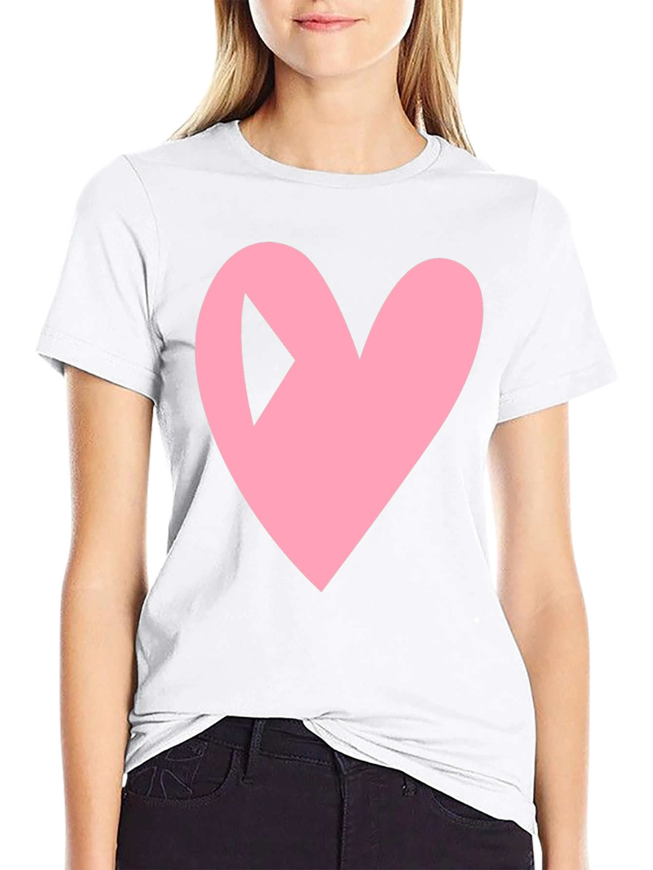 Heart Play Button Black Tee