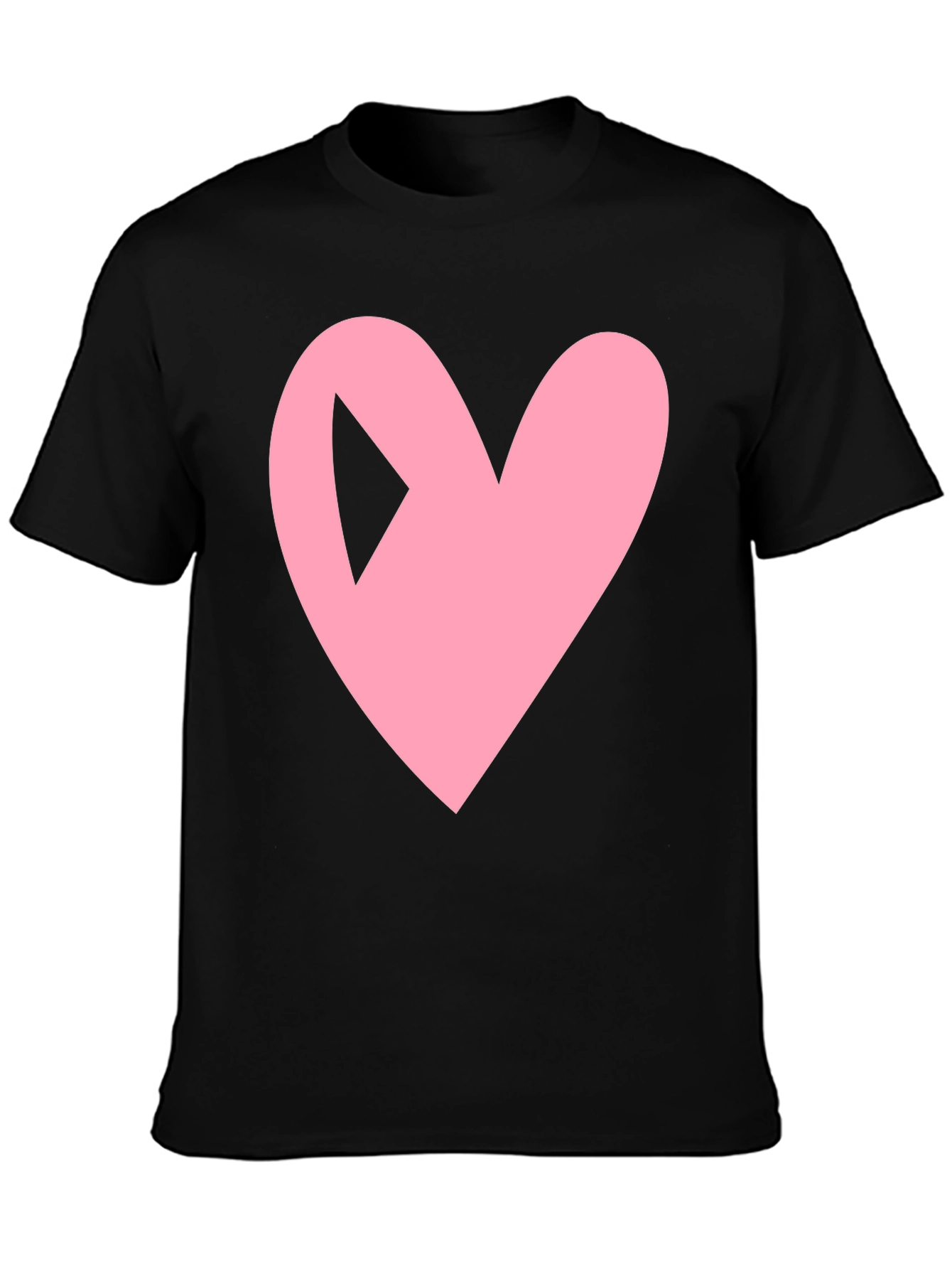 Heart Play Button Black Tee
