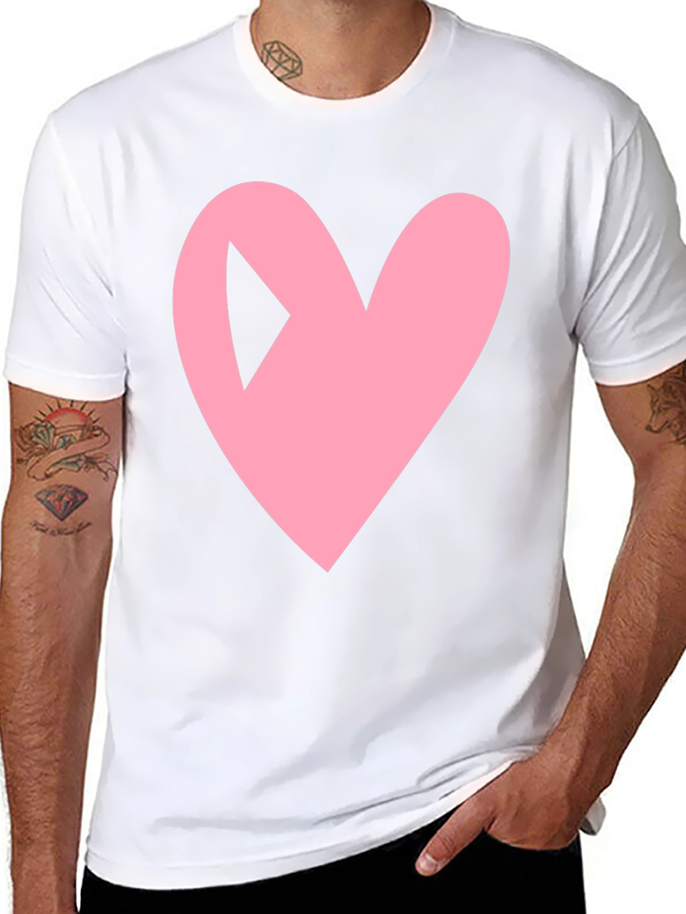 Heart Play Button Black Tee