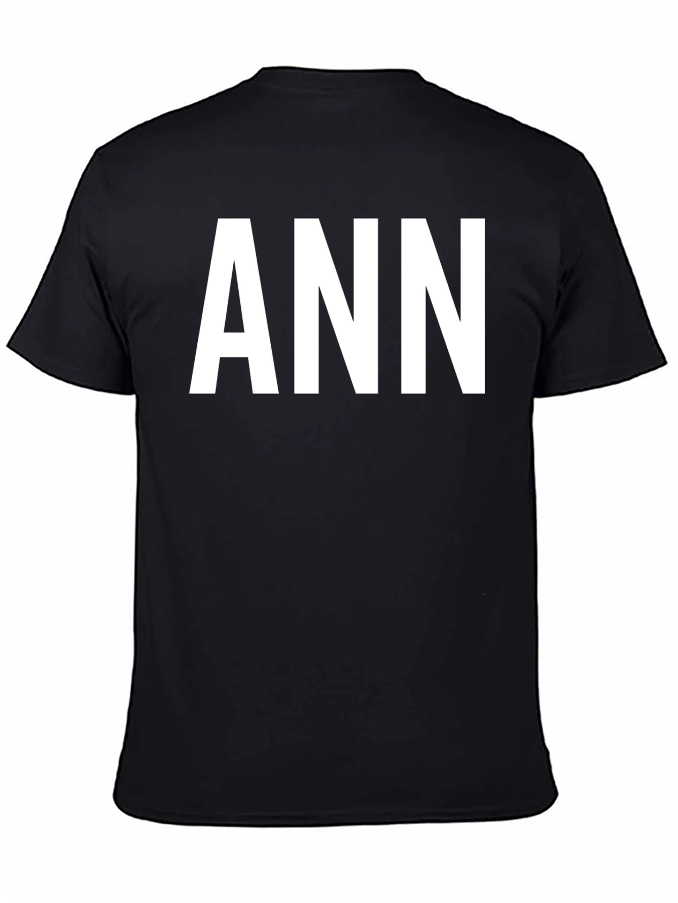 ANN Personalized Black T-Shirt