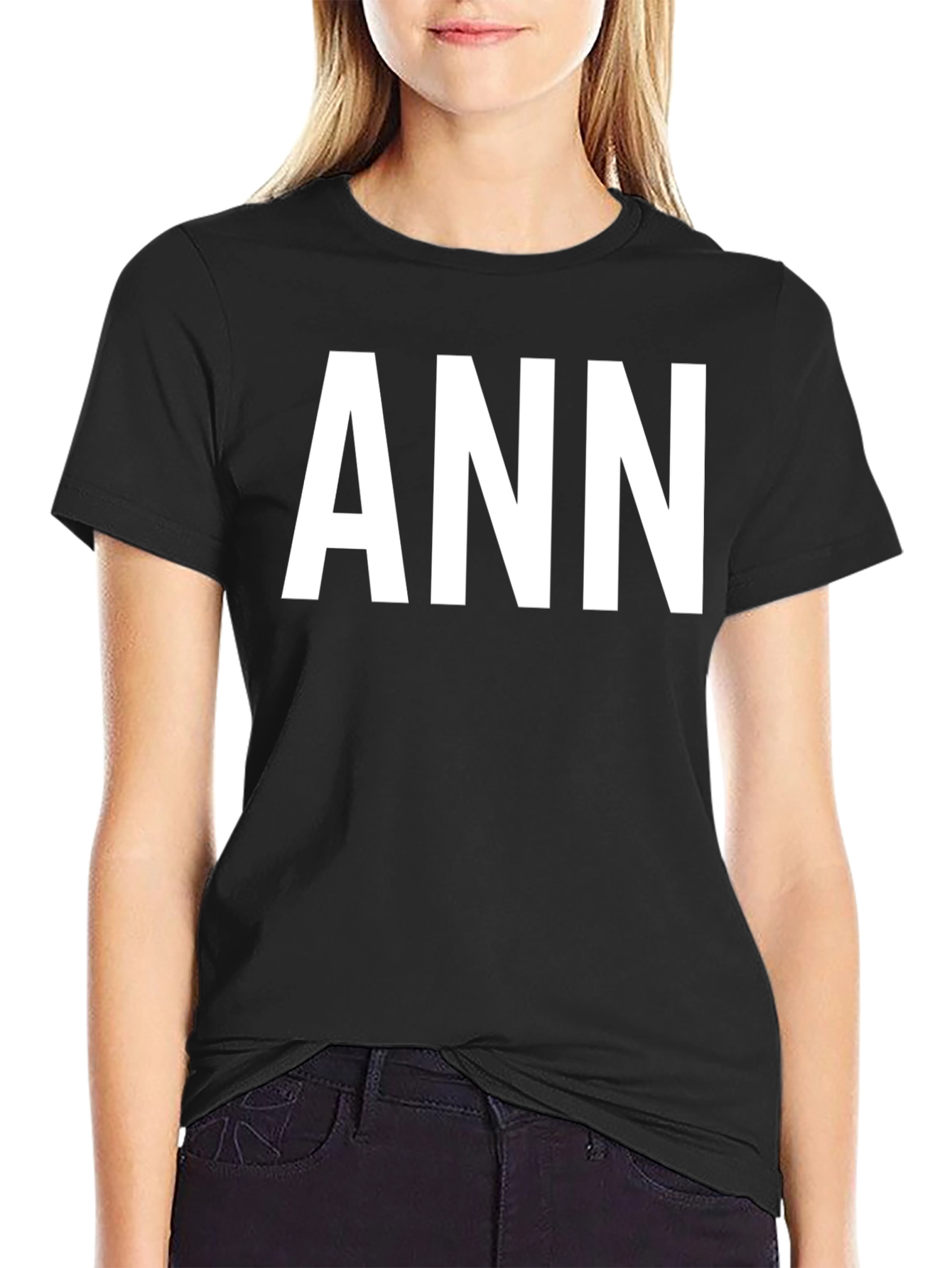 ANN Personalized Black T-Shirt