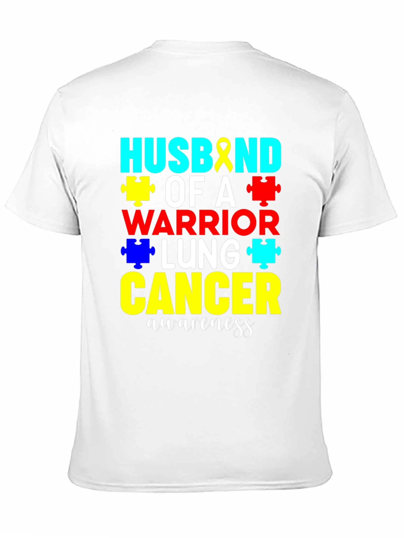 Husband of a Lung Cancer Warrior Awareness T-Shirt