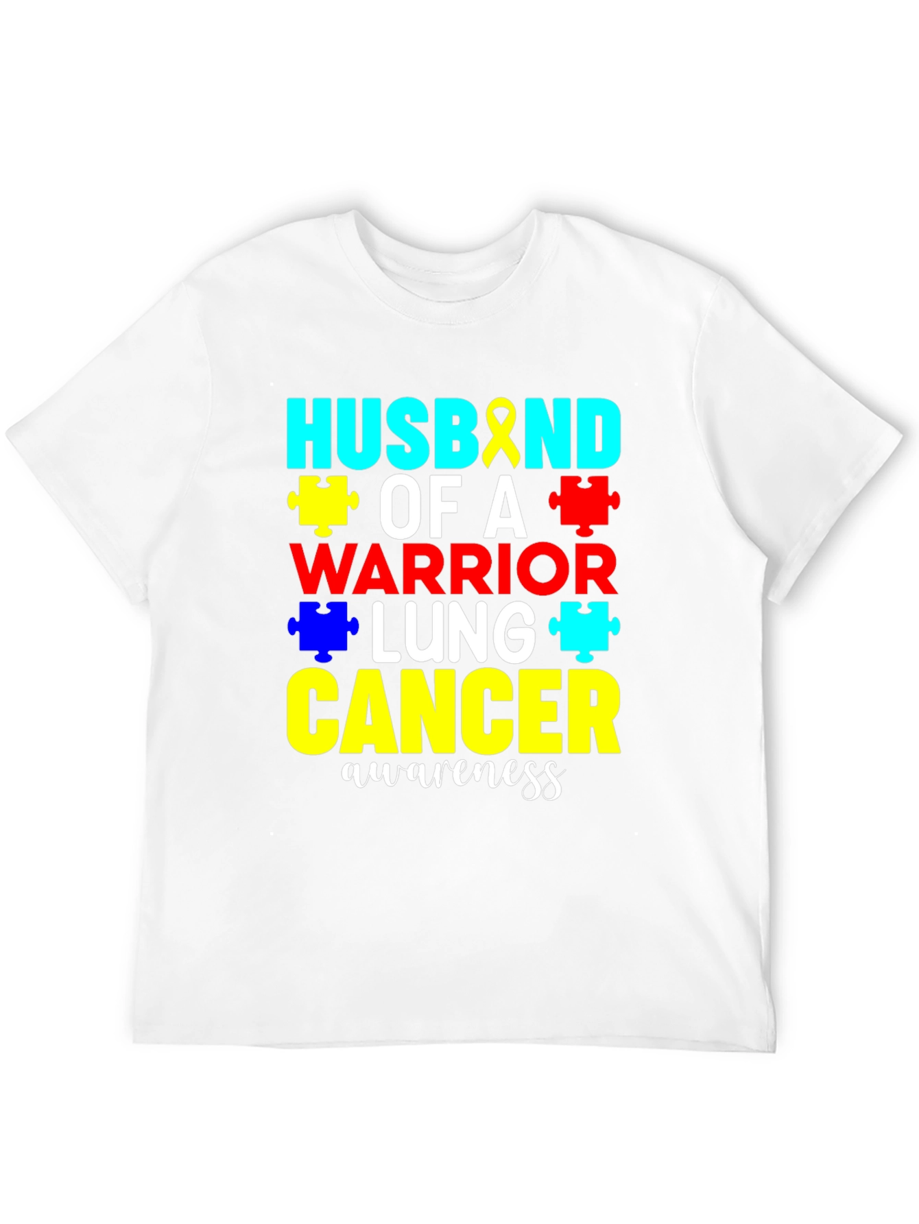 Husband of a Lung Cancer Warrior Awareness T-Shirt