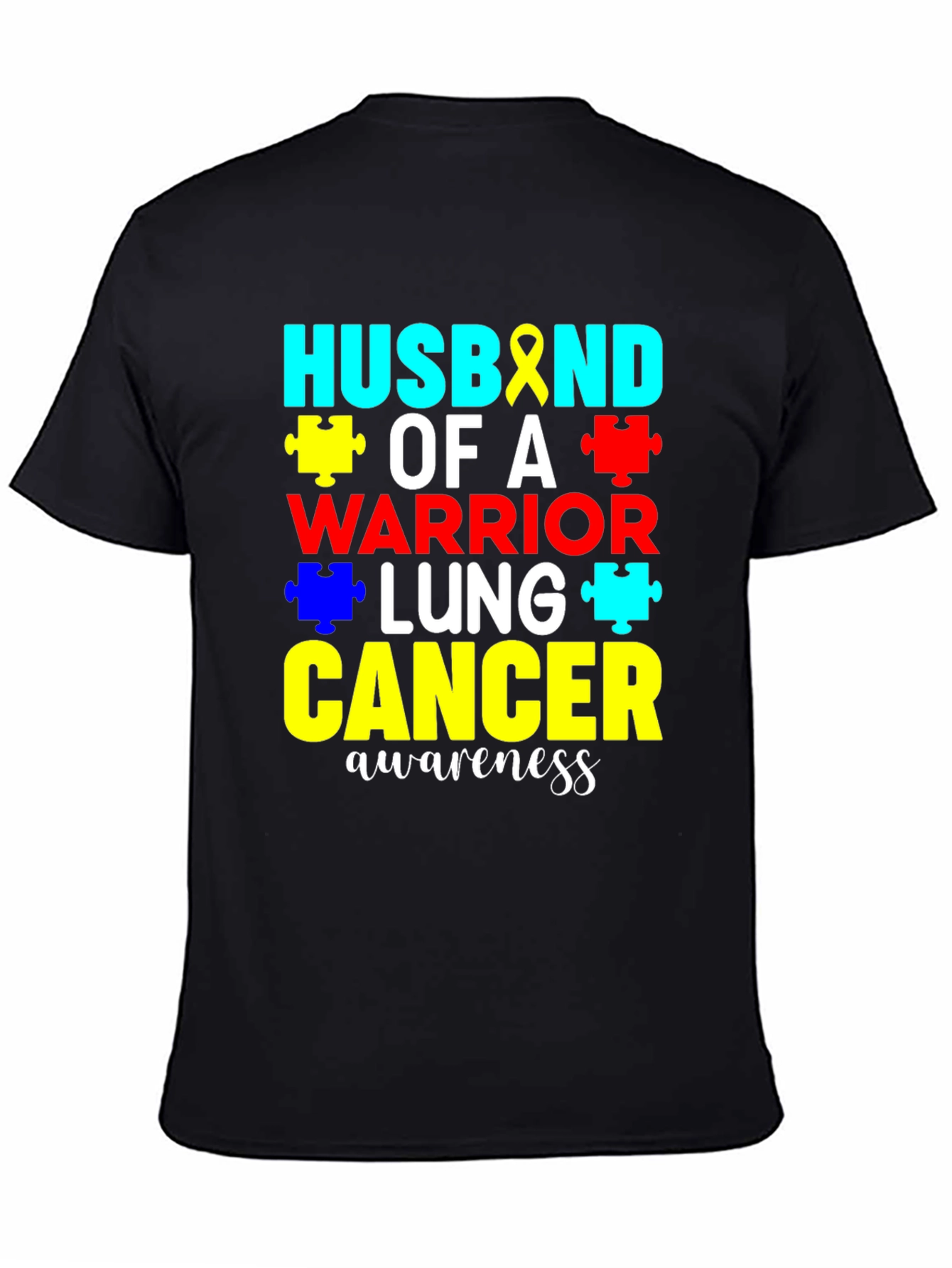 Husband of a Lung Cancer Warrior Awareness T-Shirt