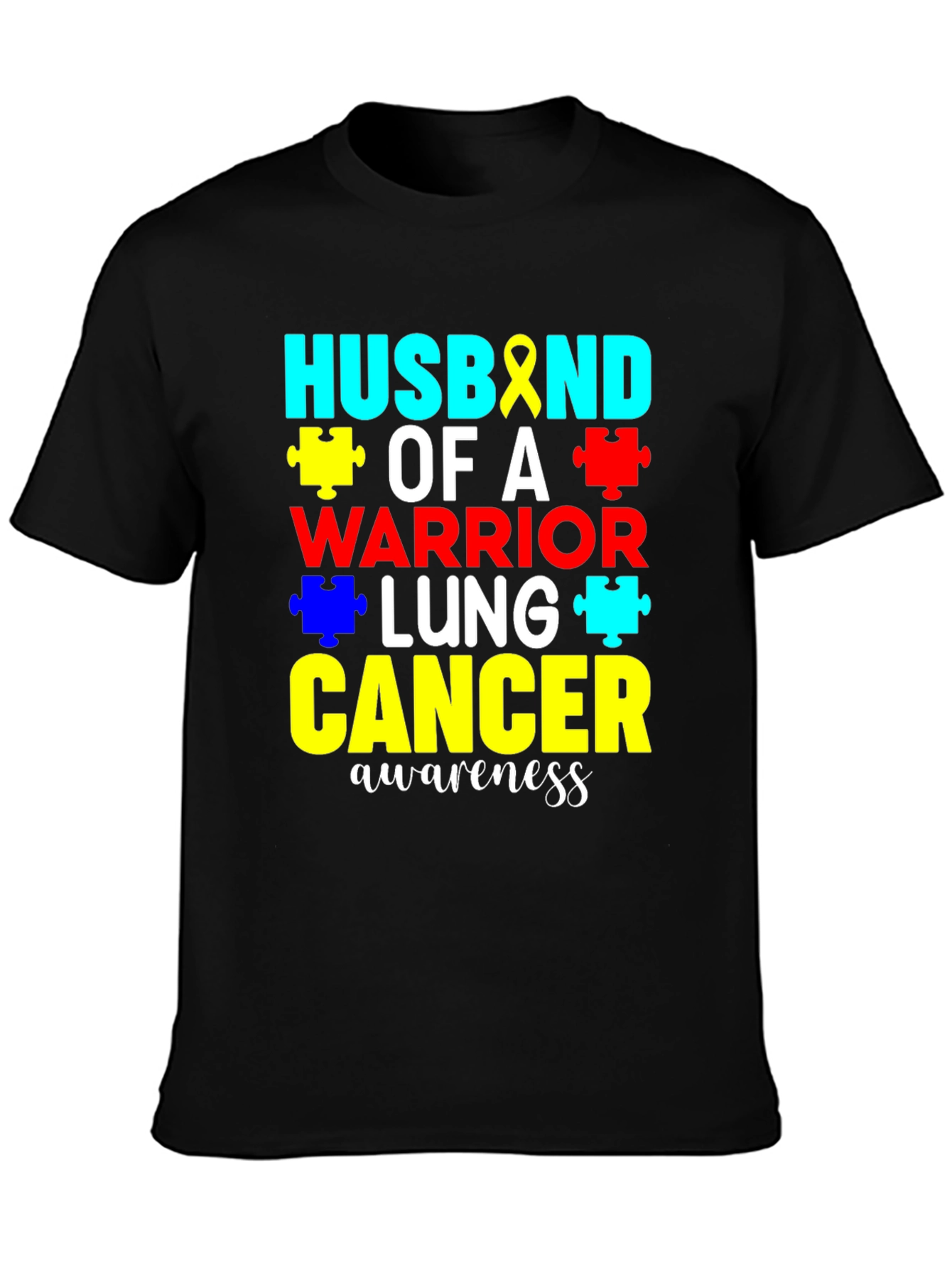 Husband of a Lung Cancer Warrior Awareness T-Shirt