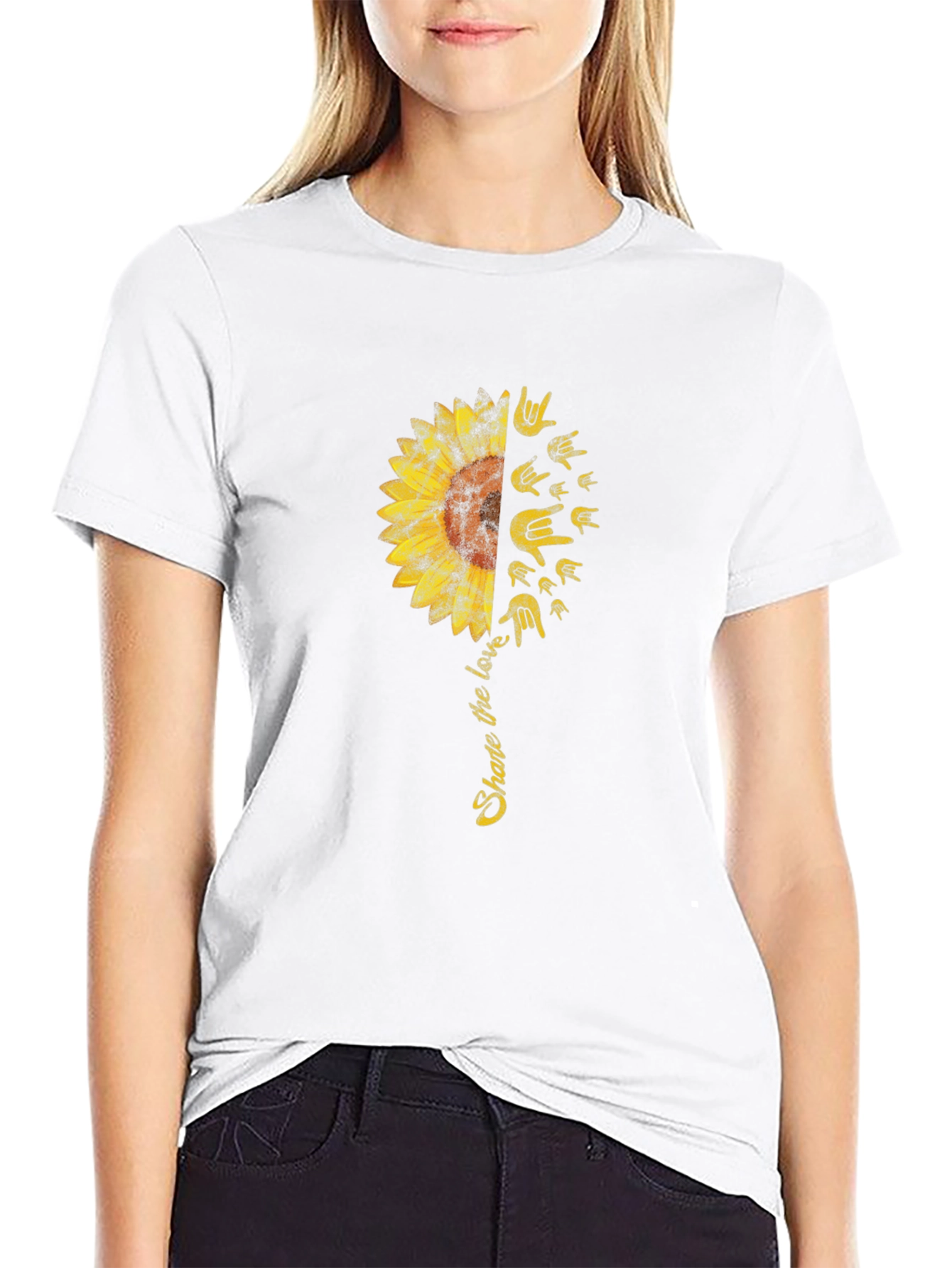 Share the Love Sunflower ASL T-Shirt