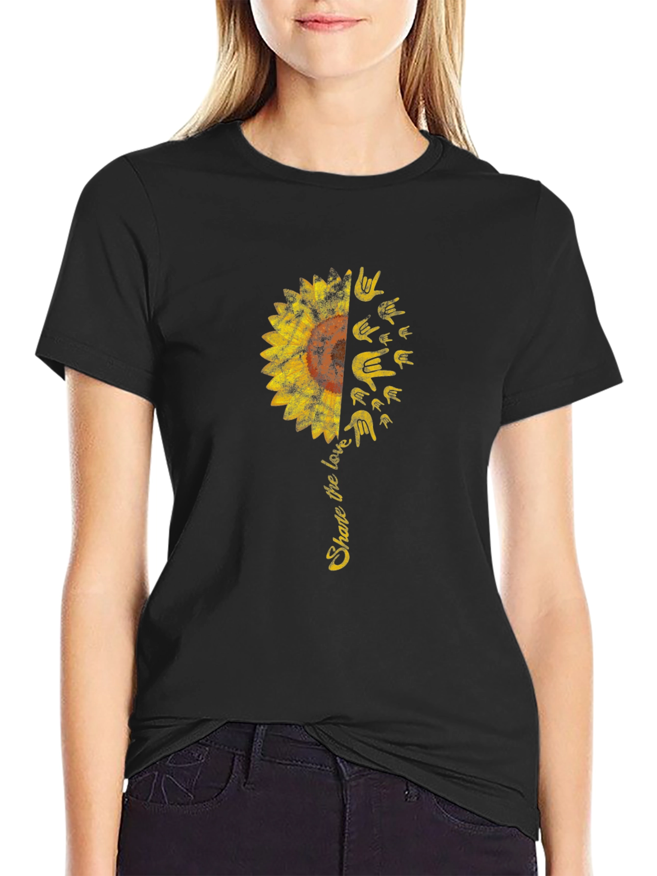 Share the Love Sunflower ASL T-Shirt
