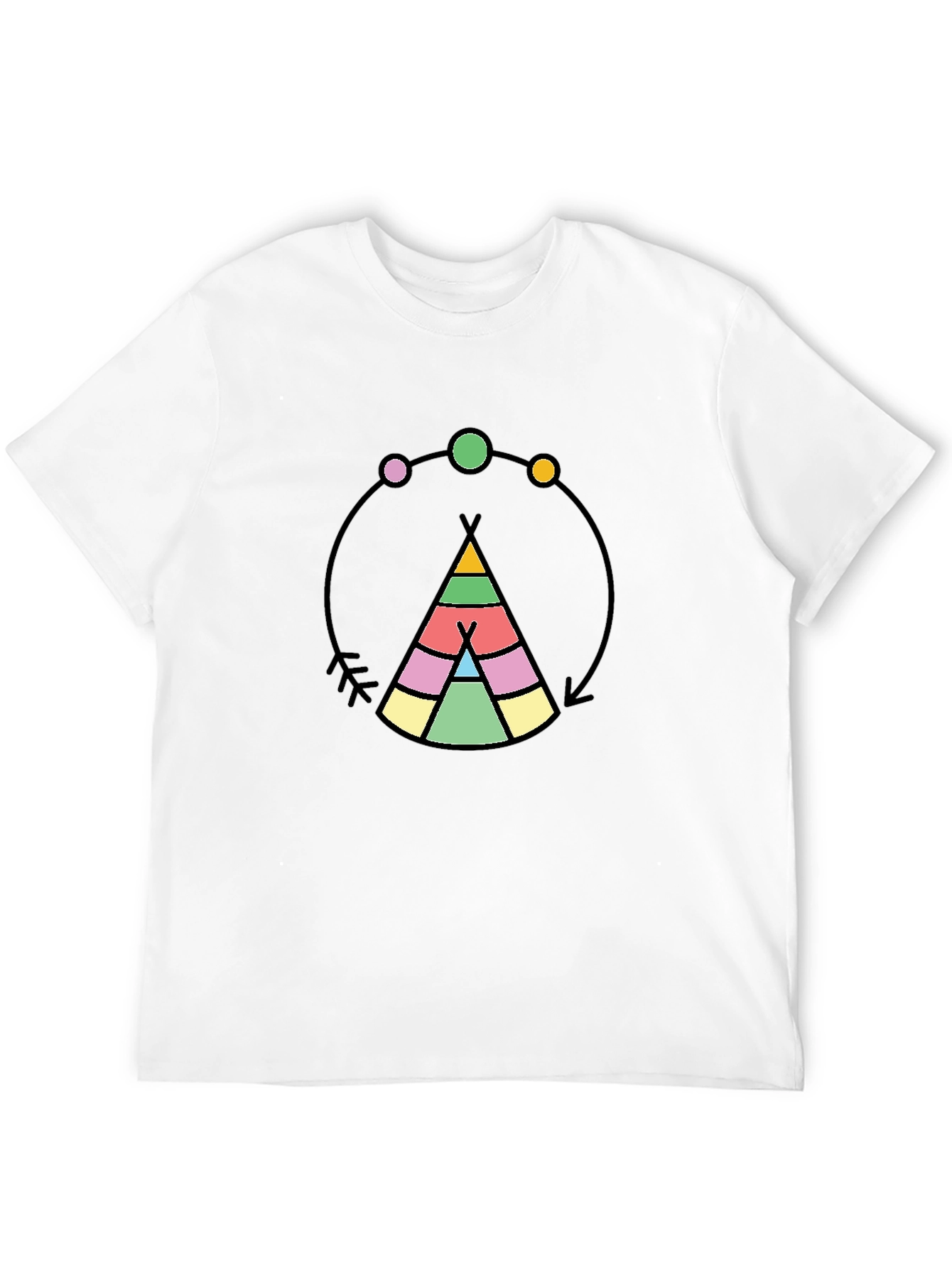 Teepee Graphic Black T-Shirt