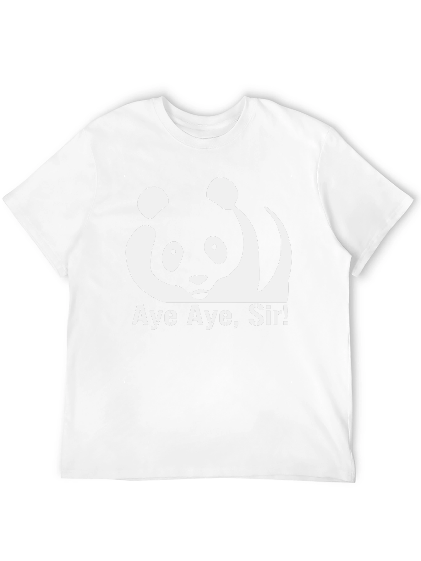 Aye Aye Sir! Panda Graphic Black T-Shirt