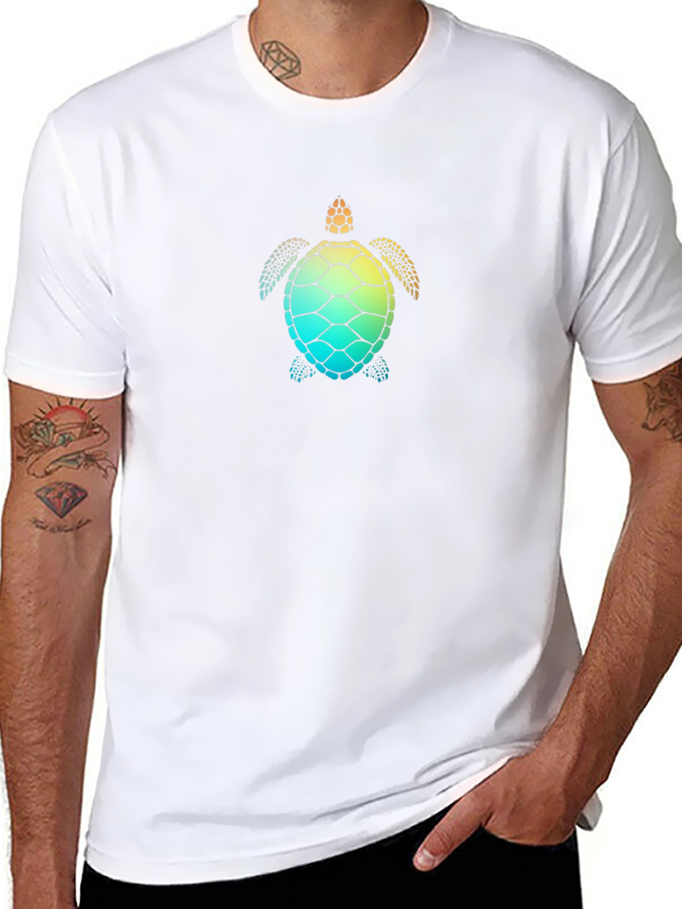 Sea Turtle Graphic Tee - Mens Black T-Shirt