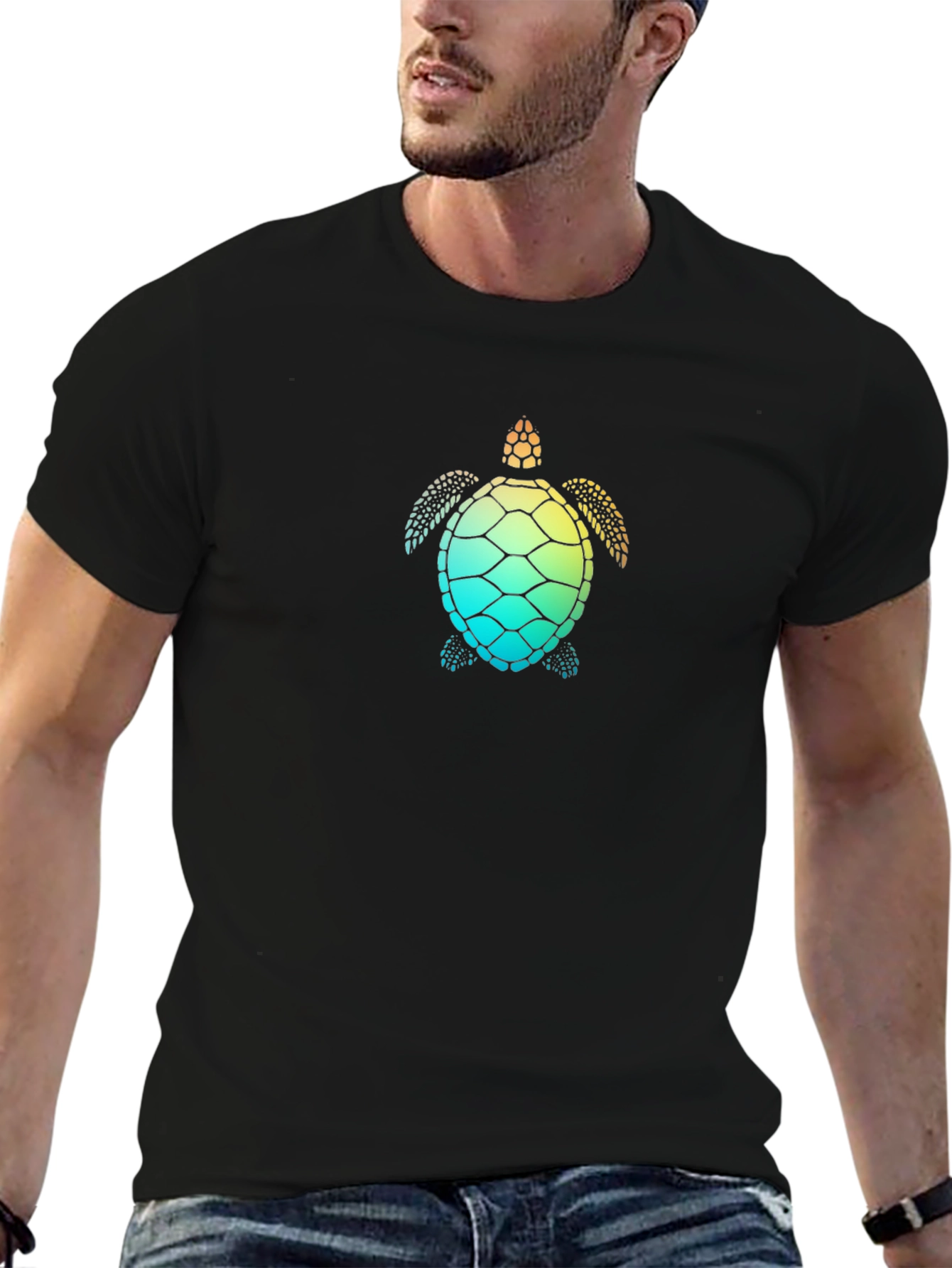 Sea Turtle Graphic Tee - Mens Black T-Shirt