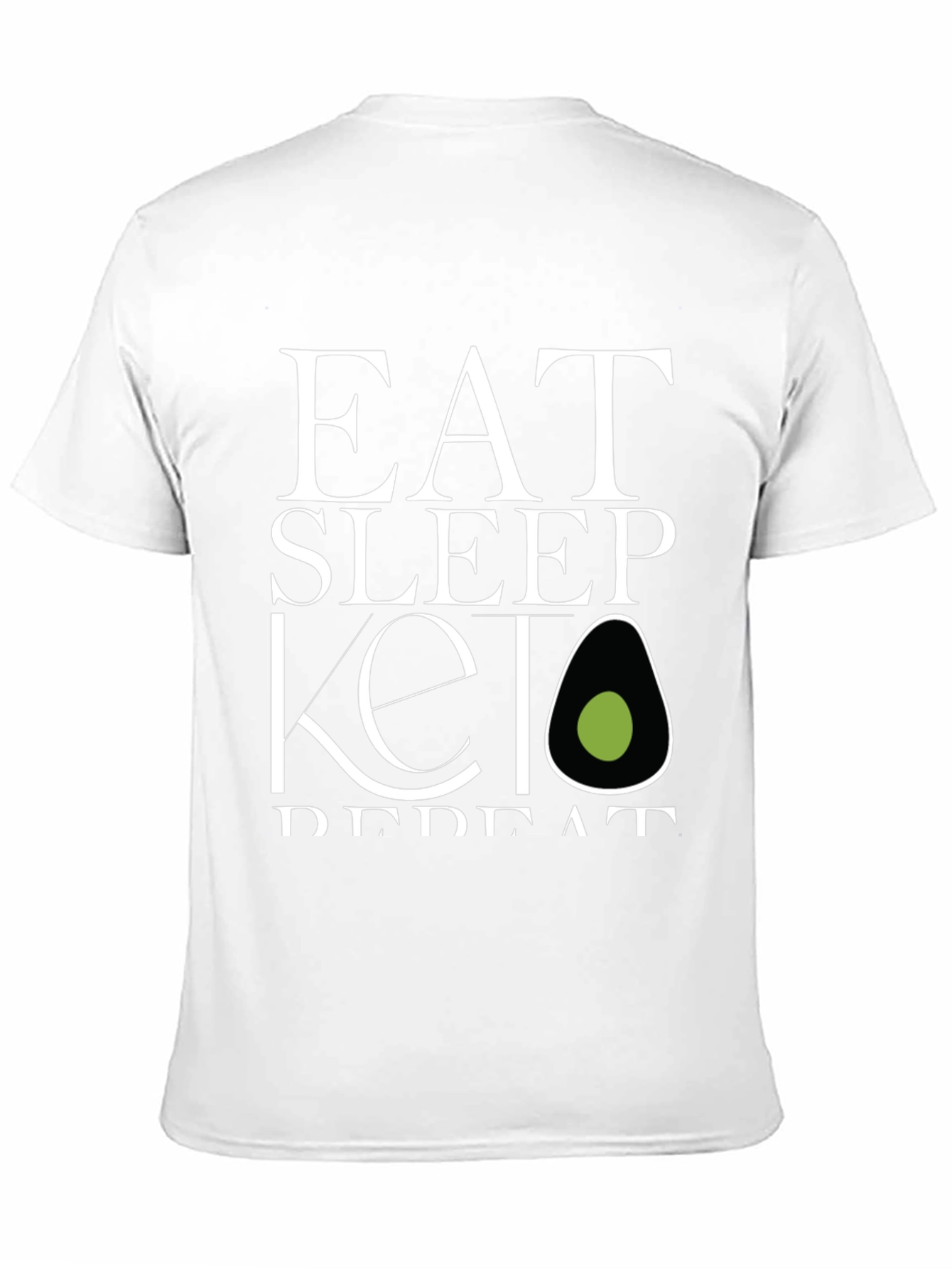 Eat Sleep Keto Repeat T-Shirt - Black Graphic Tee