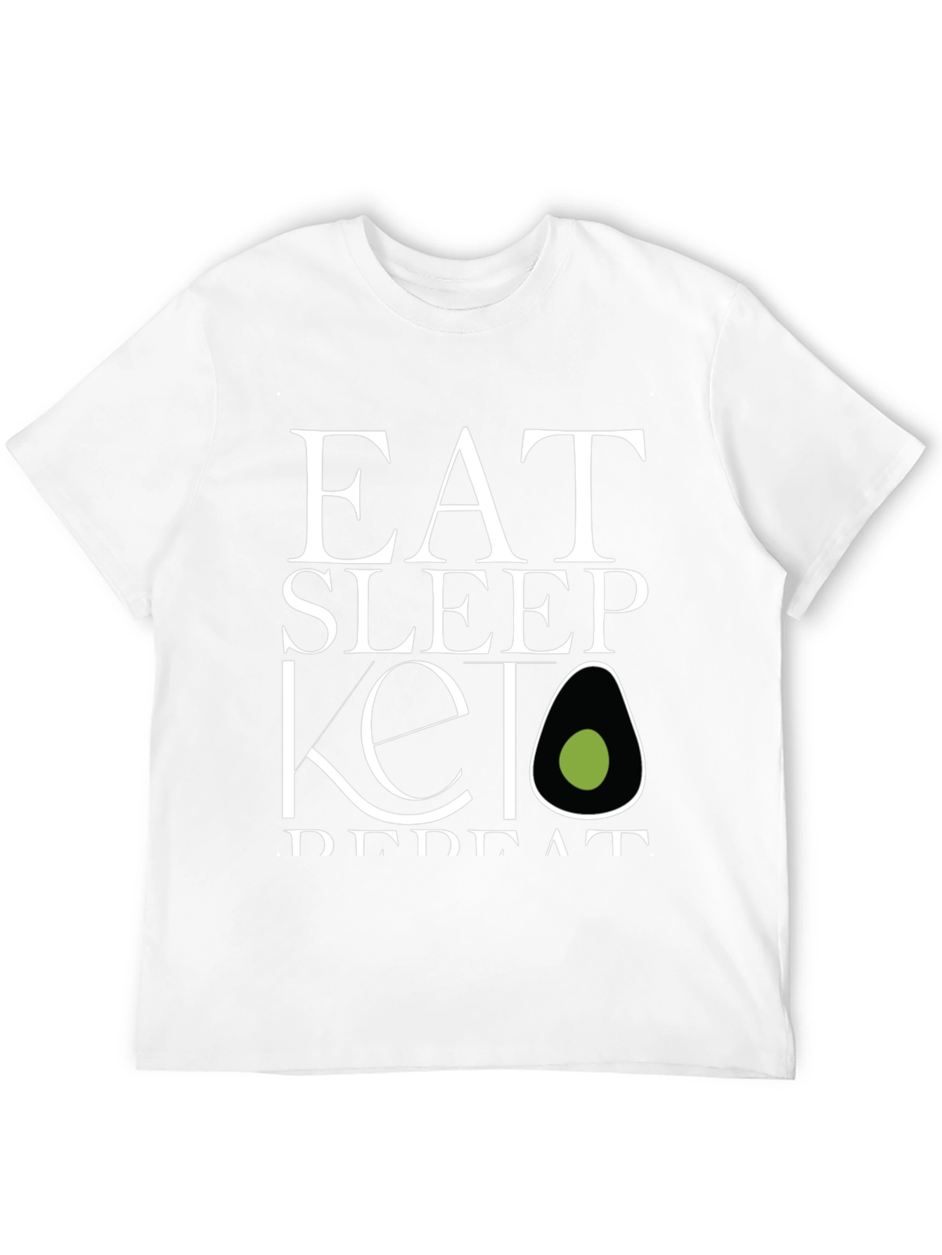 Eat Sleep Keto Repeat T-Shirt - Black Graphic Tee