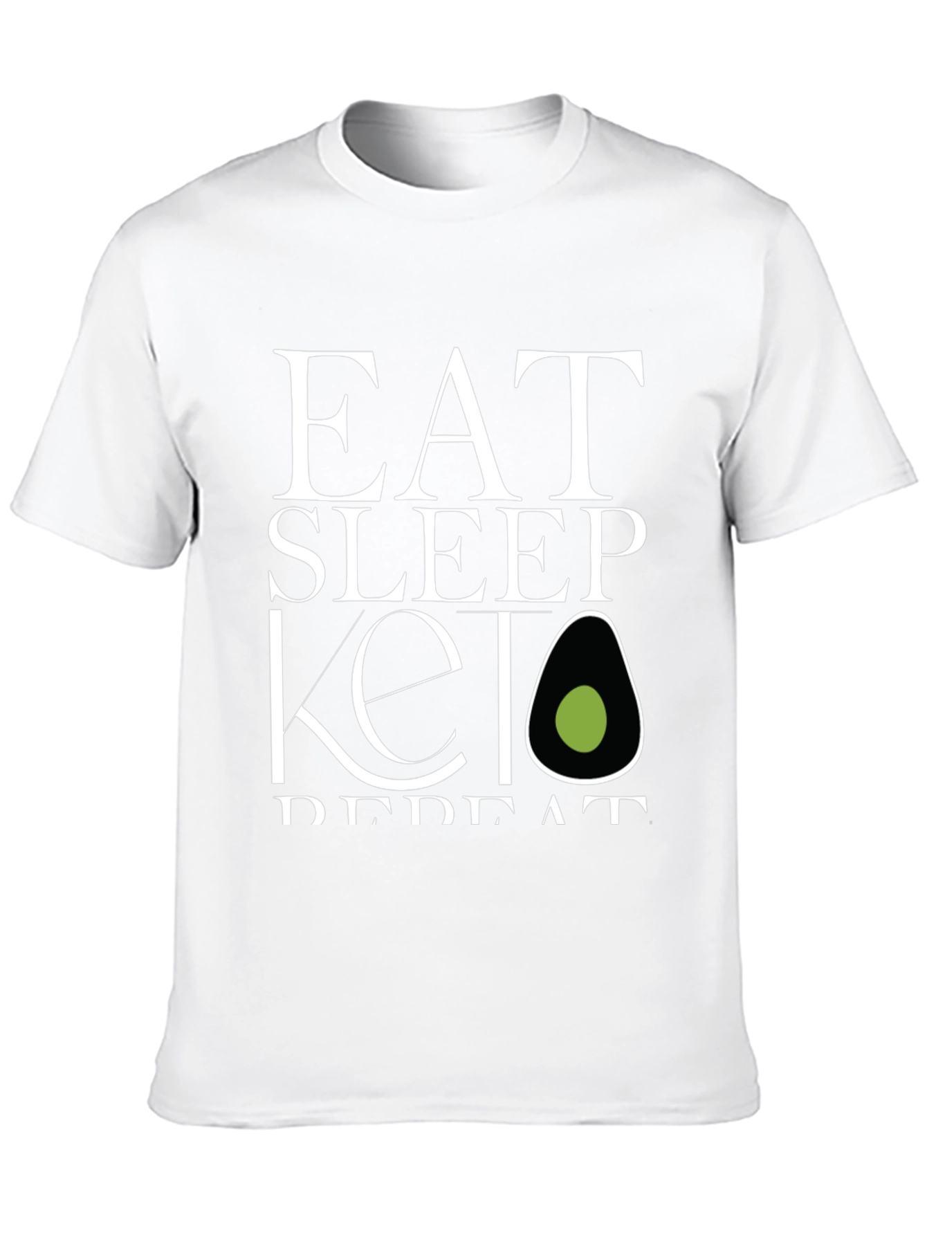 Eat Sleep Keto Repeat T-Shirt - Black Graphic Tee