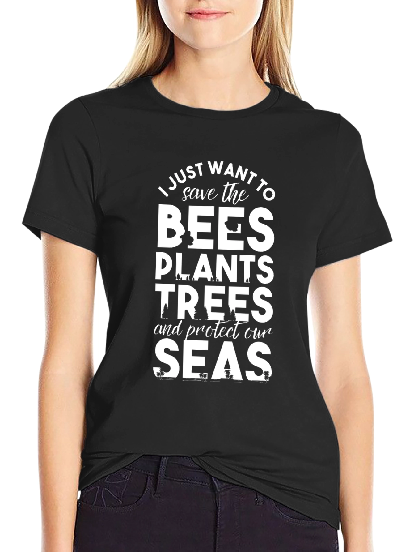 Save the Bees Plants Trees T-Shirt