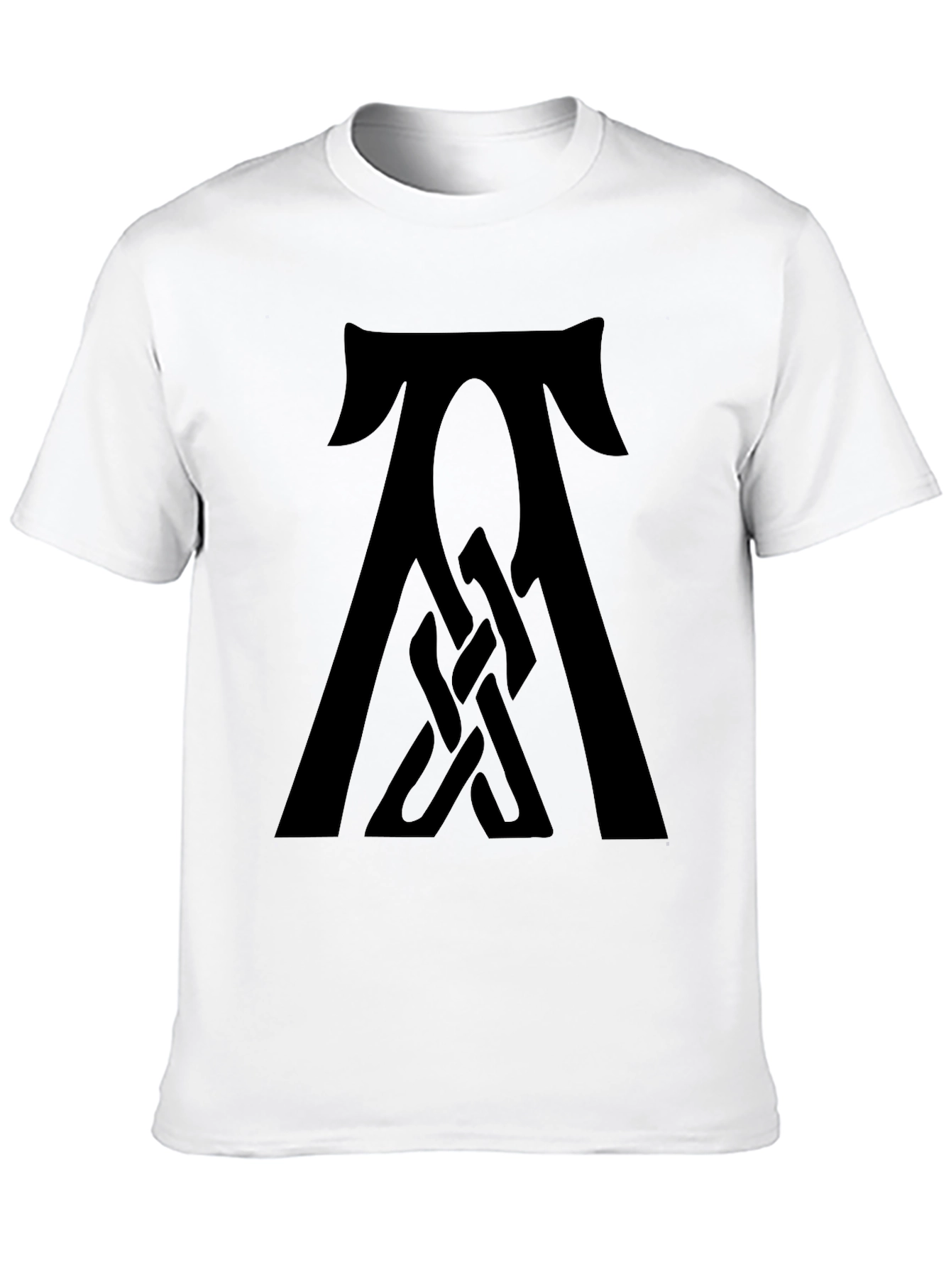 Mens Black Graphic Tee - Celtic Knot Design