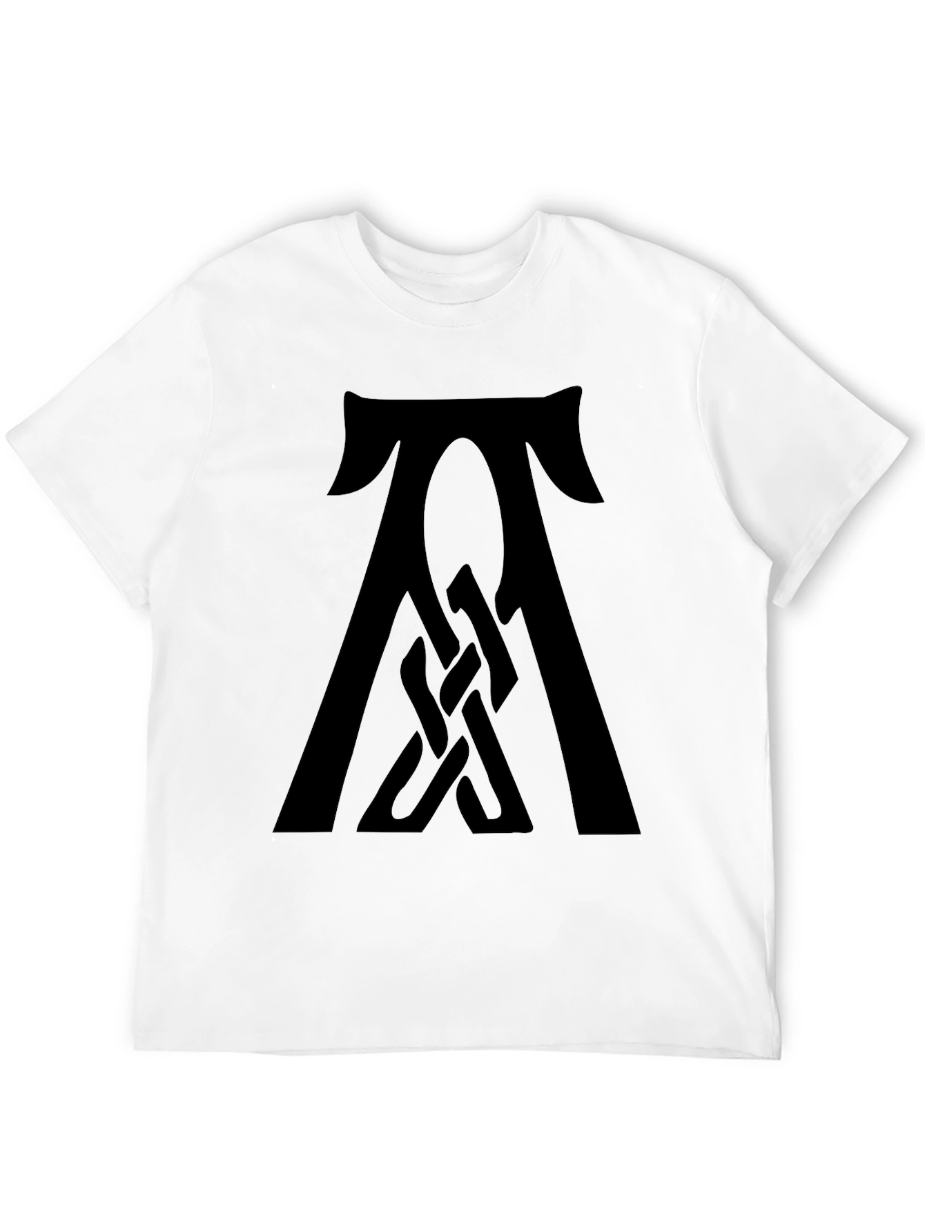 Mens Black Graphic Tee - Celtic Knot Design