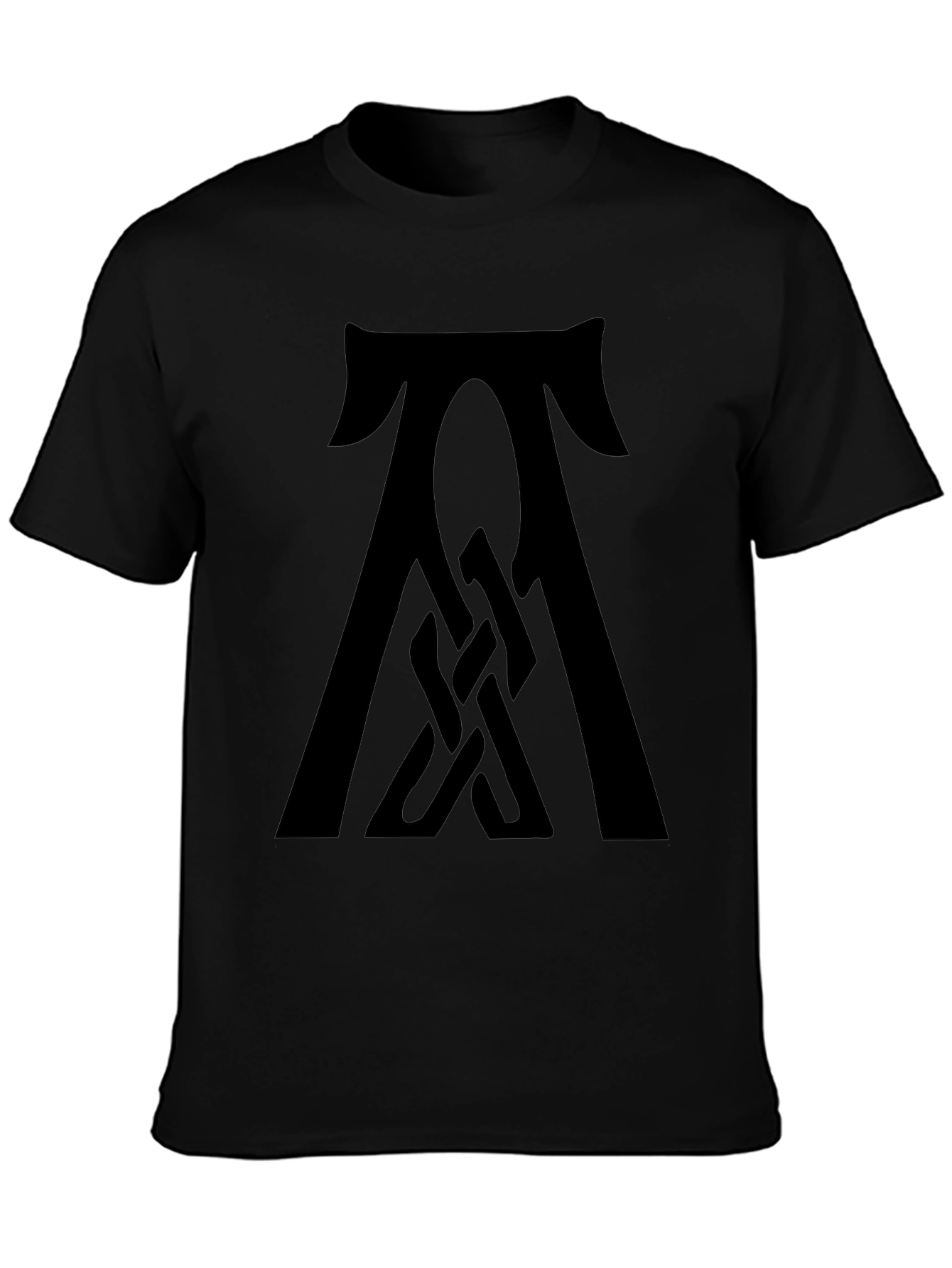 Mens Black Graphic Tee - Celtic Knot Design