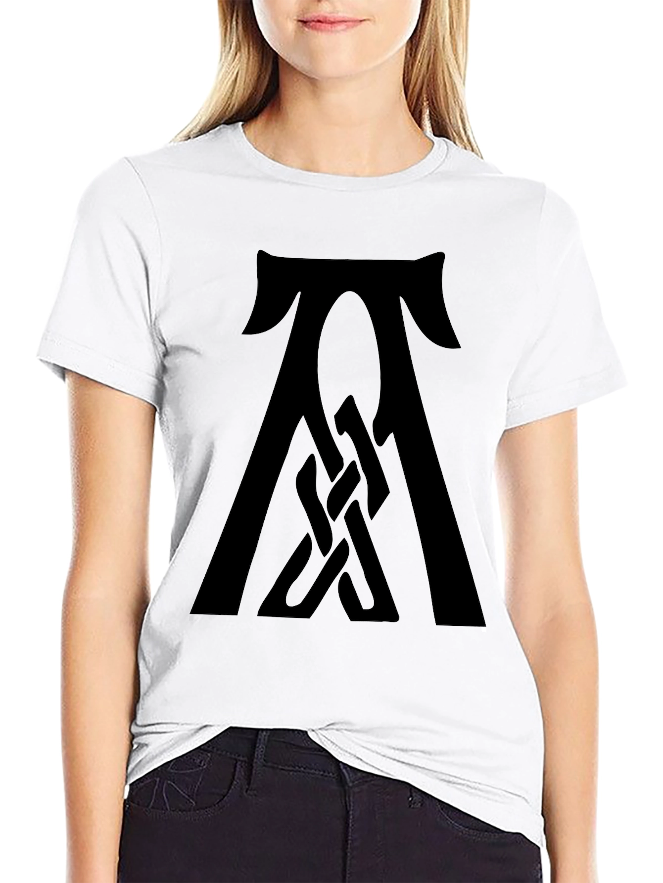 Mens Black Graphic Tee - Celtic Knot Design