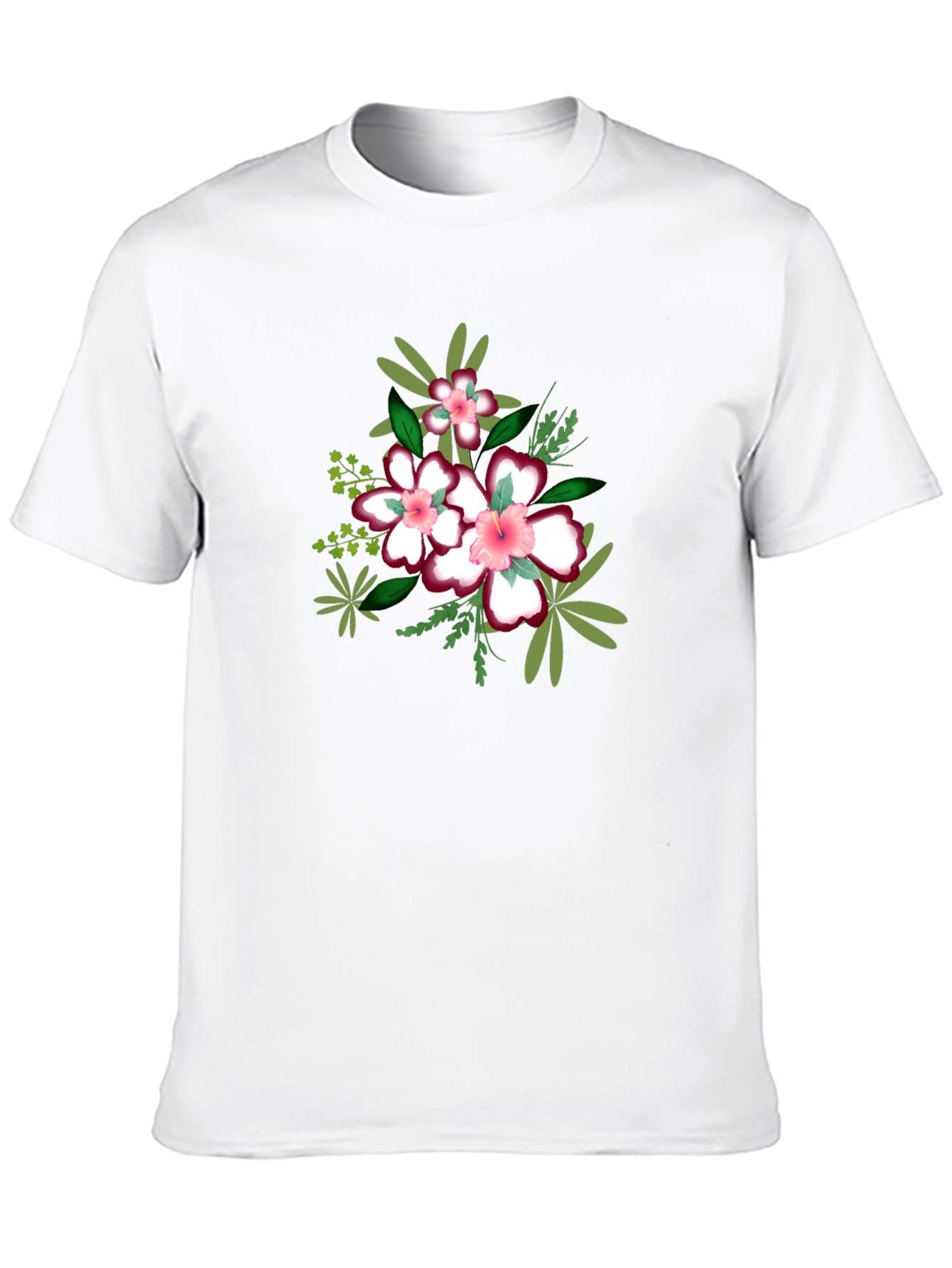 Floral Print Black T-Shirt