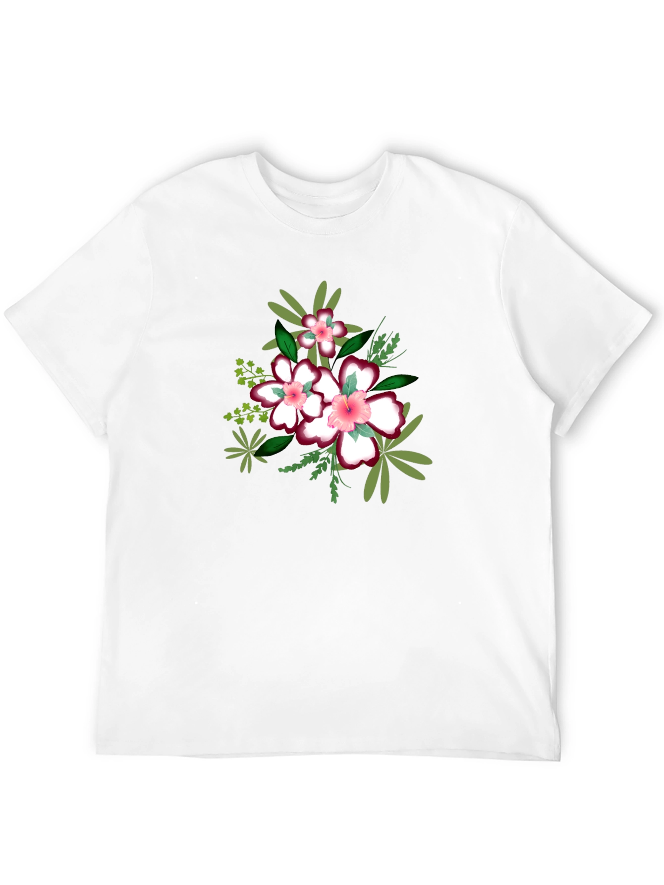 Floral Print Black T-Shirt