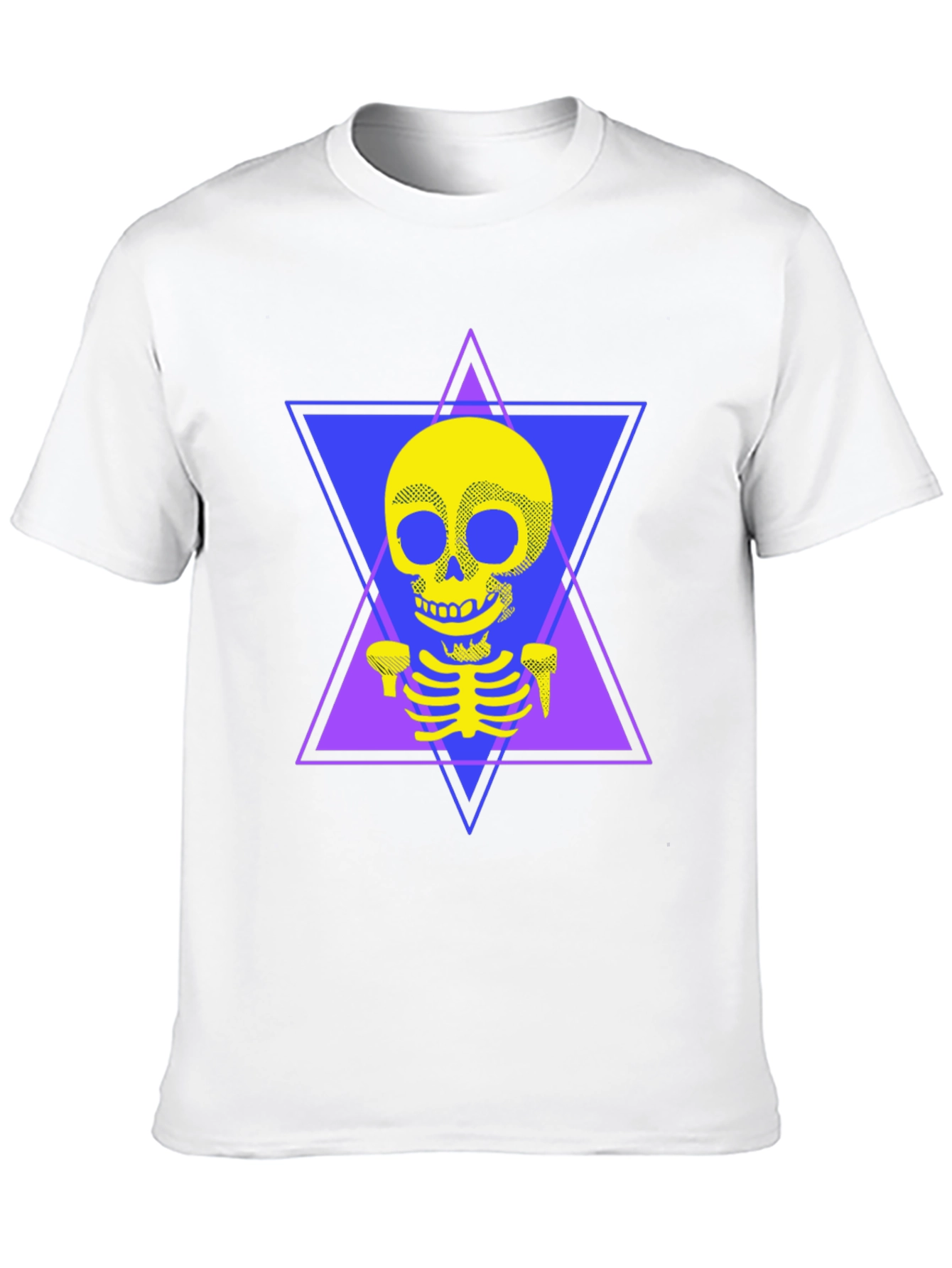 Geometric Skeleton T-Shirt - Edgy Graphic Tee