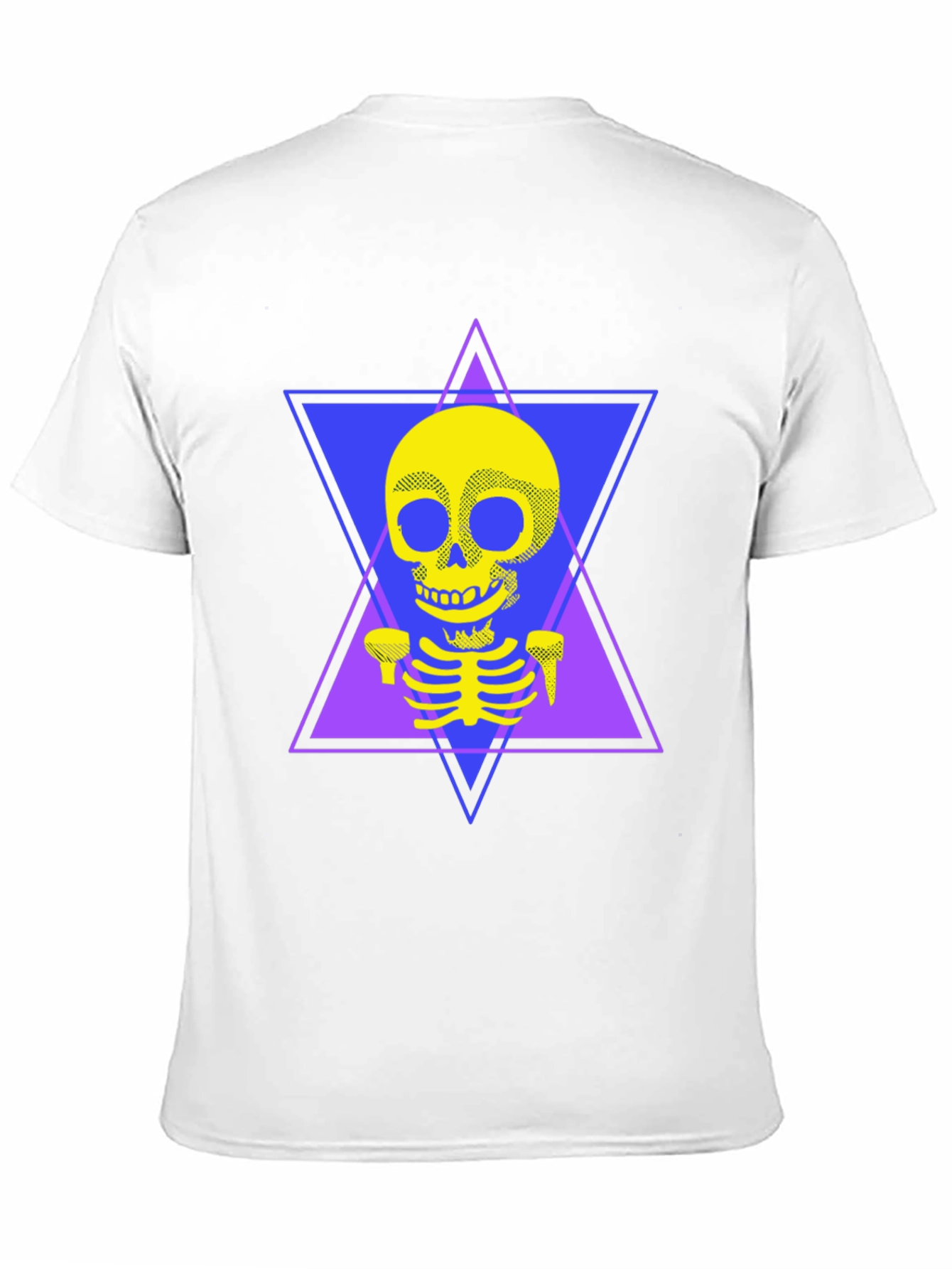 Geometric Skeleton T-Shirt - Edgy Graphic Tee