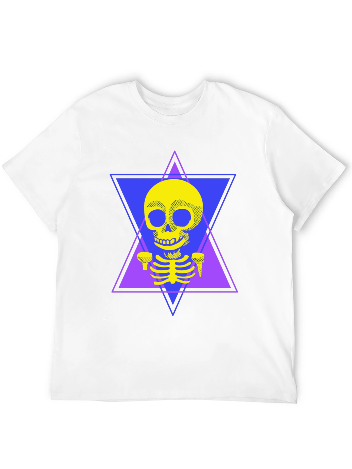 Geometric Skeleton T-Shirt - Edgy Graphic Tee