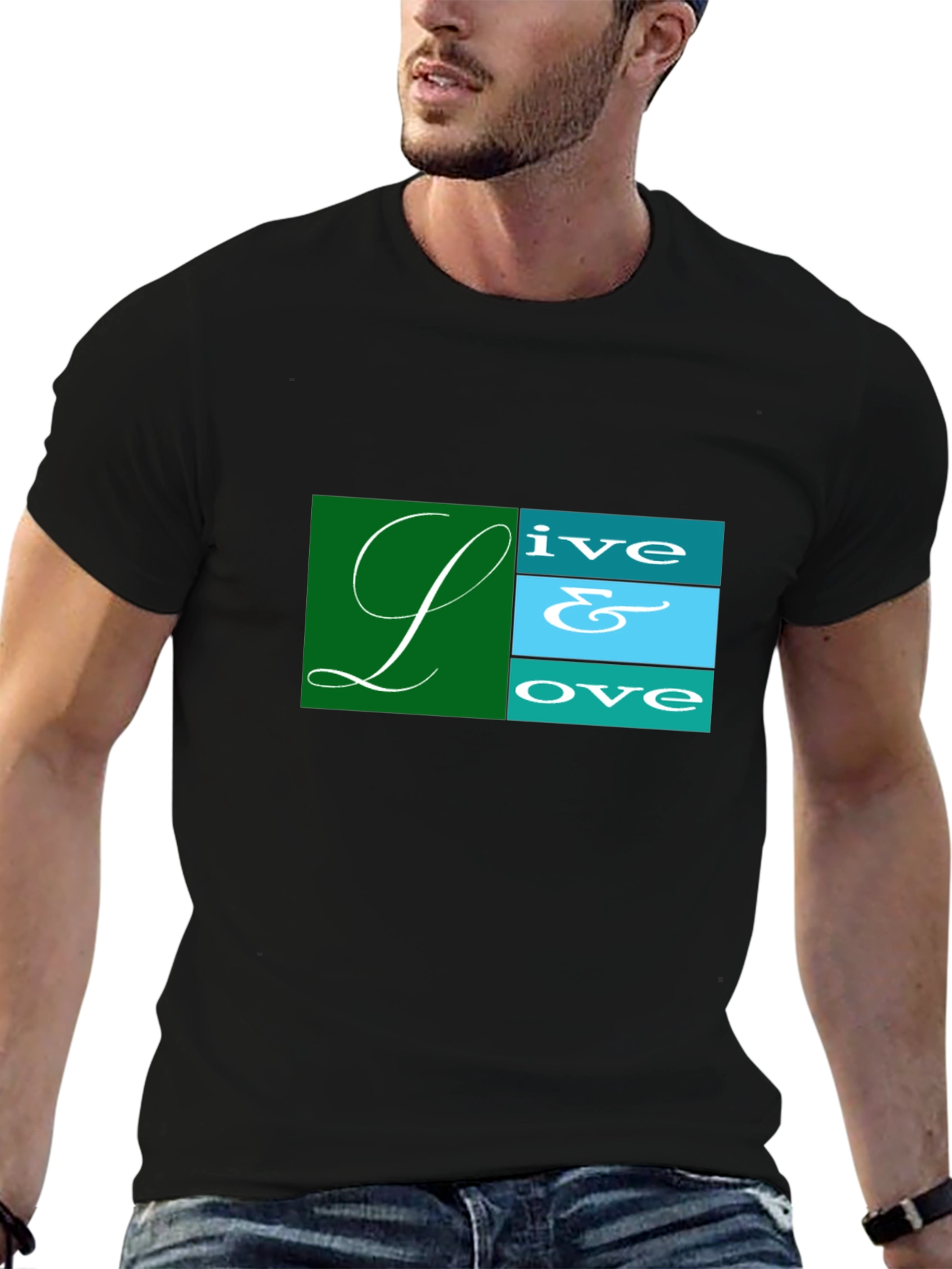 Live & Love Graphic Tee - Black
