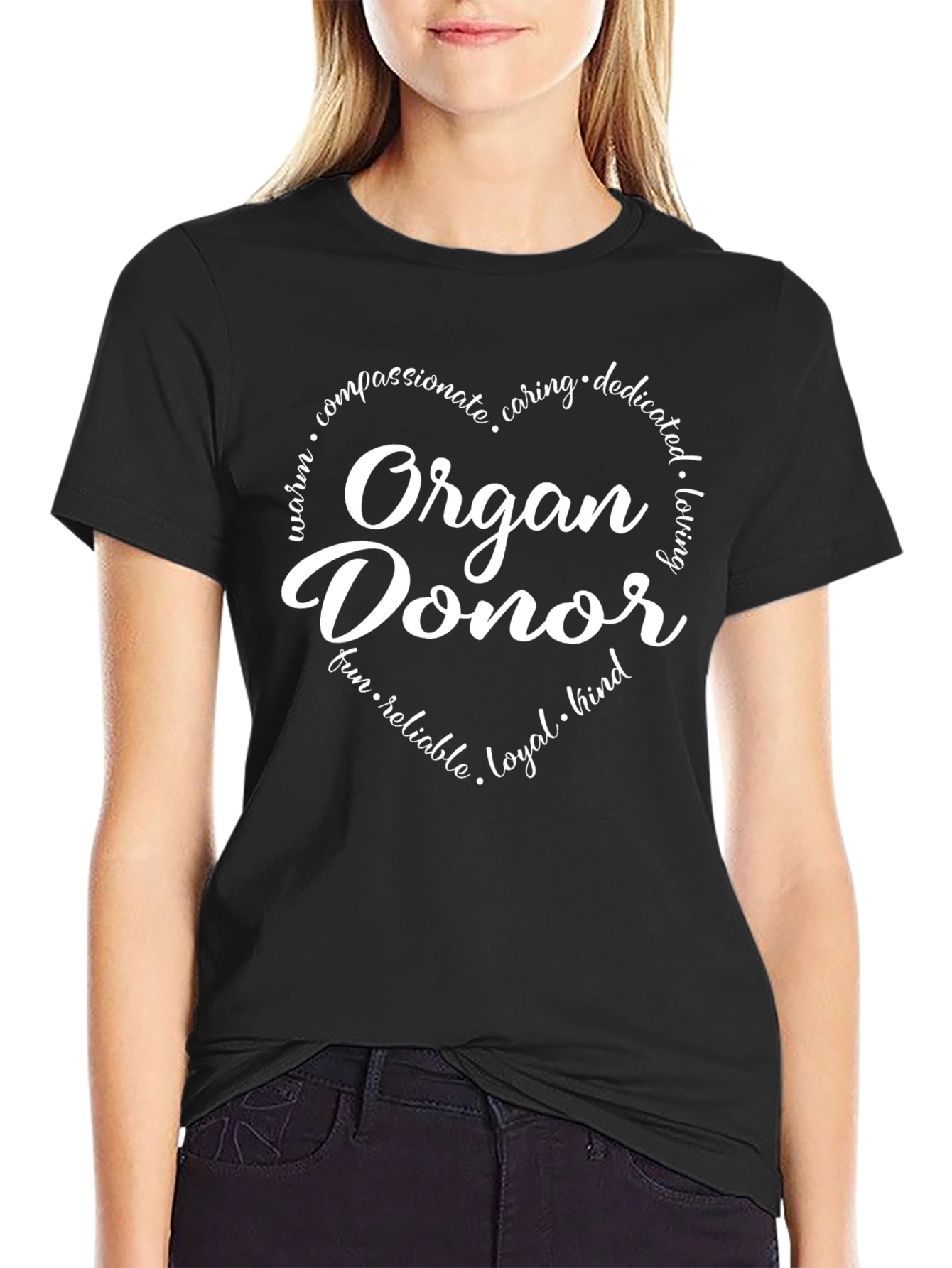 Organ Donor T-Shirt - Heart Design