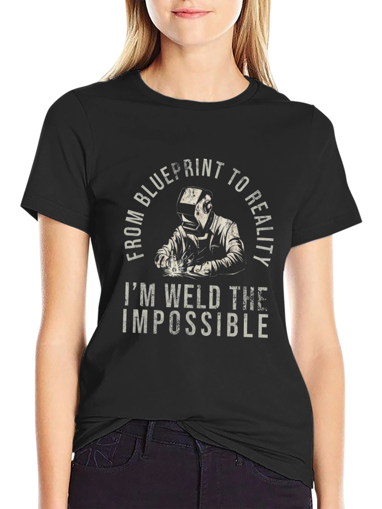Welder Graphic T-Shirt - Blueprint to Reality
