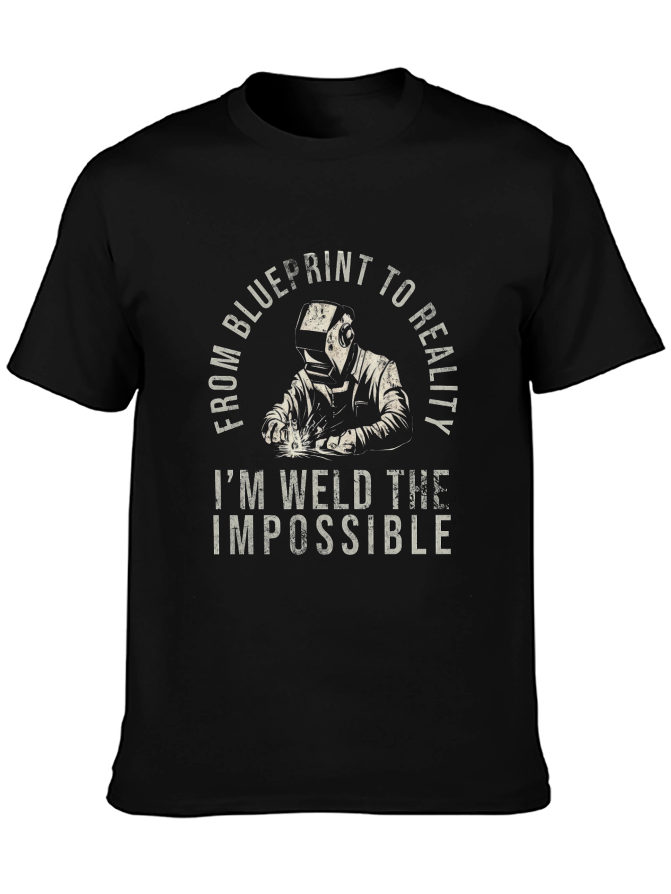 Welder Graphic T-Shirt - Blueprint to Reality