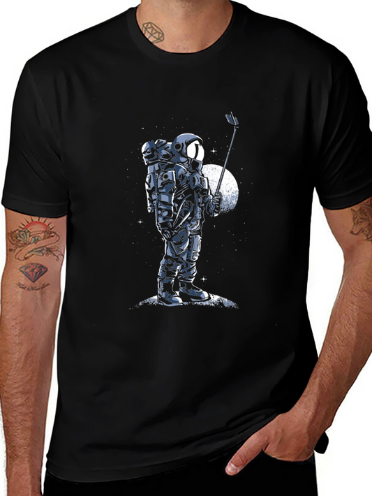 Astronaut Selfie Graphic Tee - Space T-Shirt