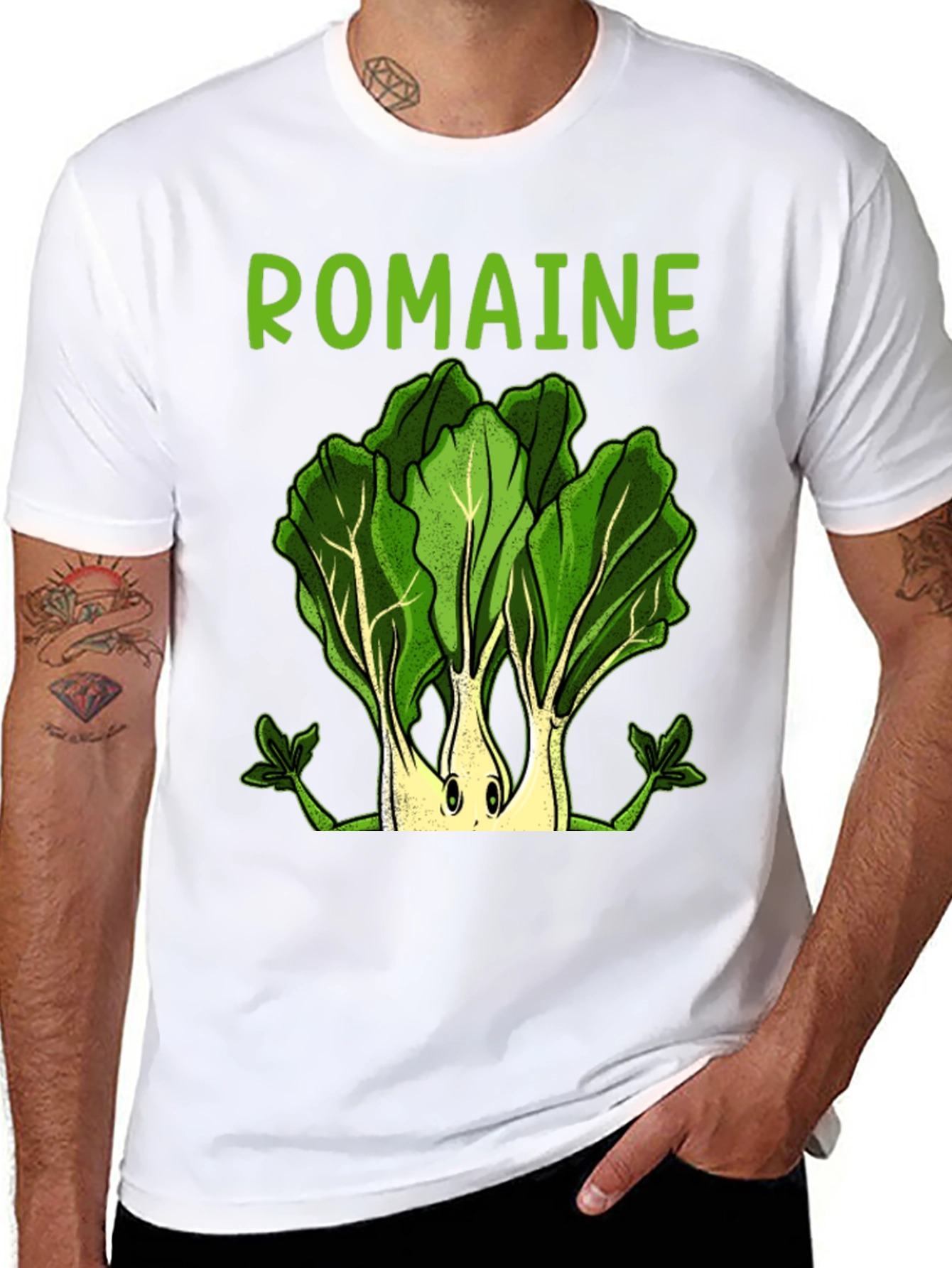 Romaine Lettuce Graphic T-Shirt - Cute Vegan Tee