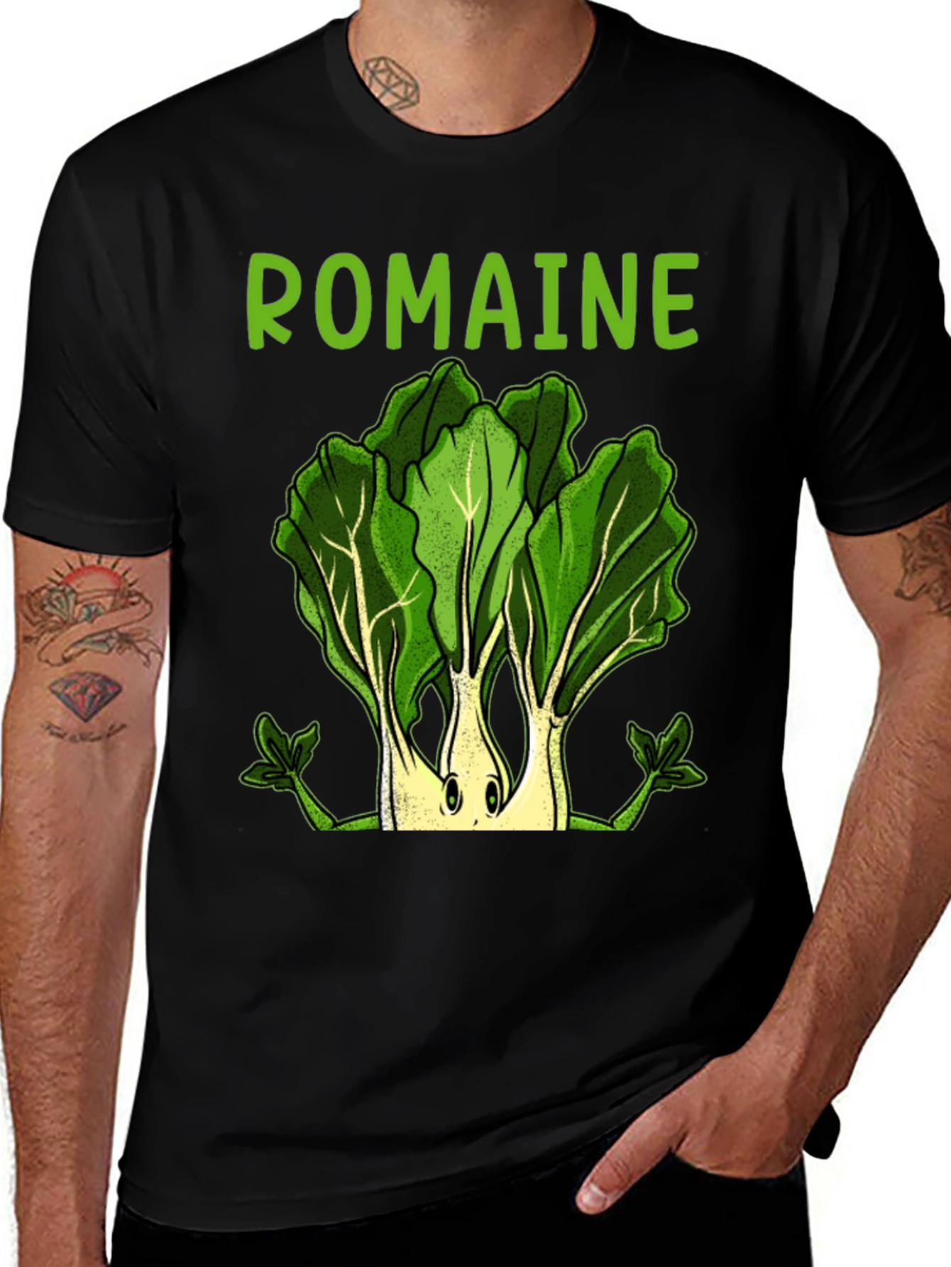 Romaine Lettuce Graphic T-Shirt - Cute Vegan Tee