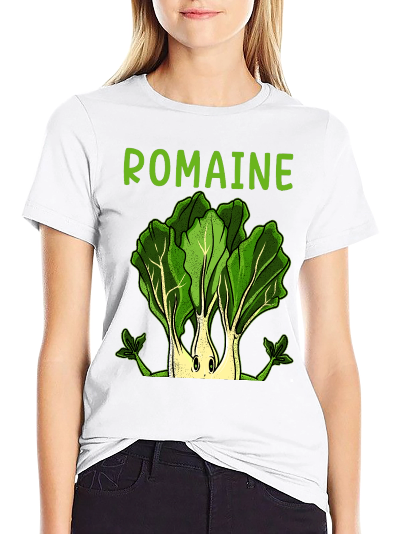Romaine Lettuce Graphic T-Shirt - Cute Vegan Tee