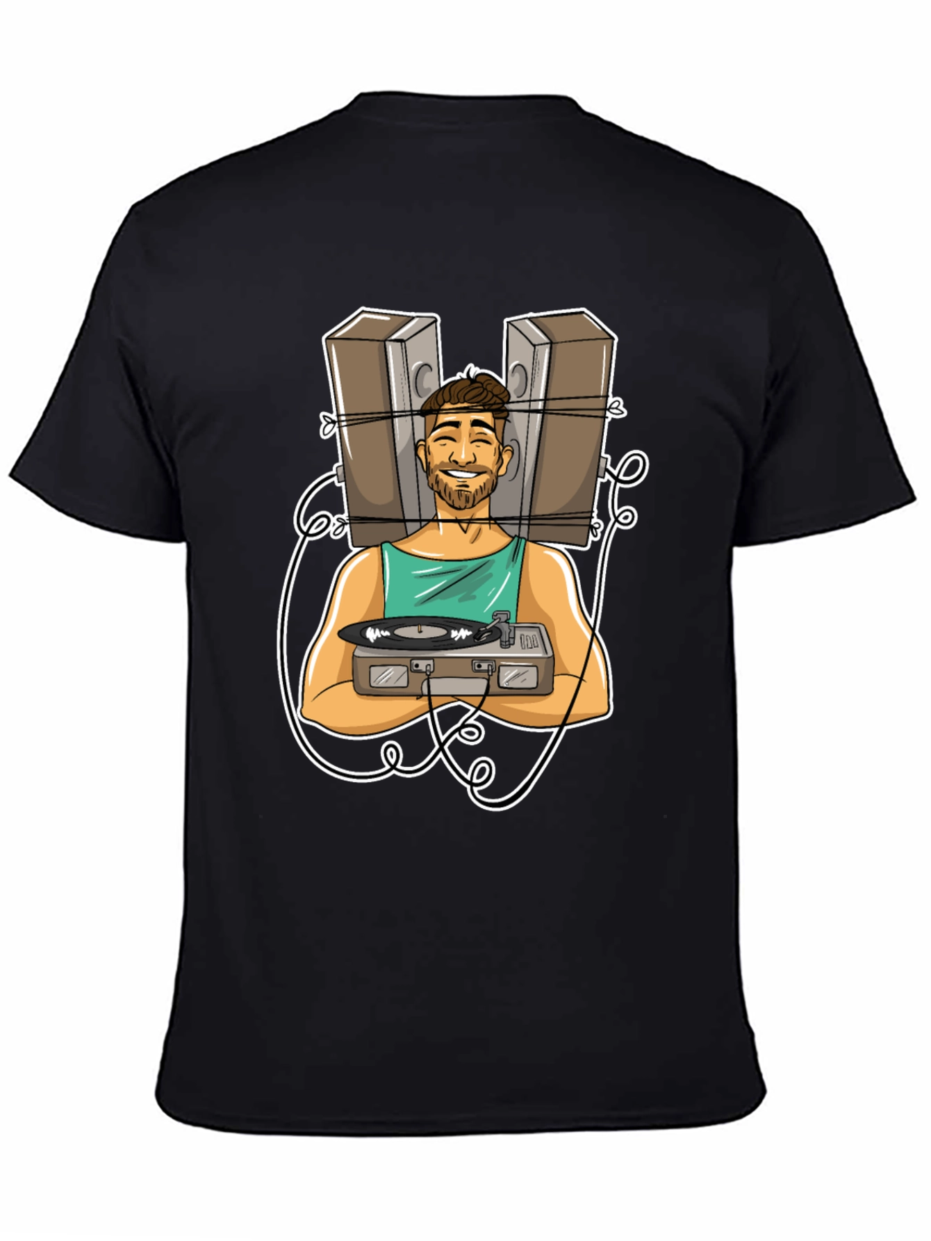 DJ Graphic Tee - Musician Cartoon Design